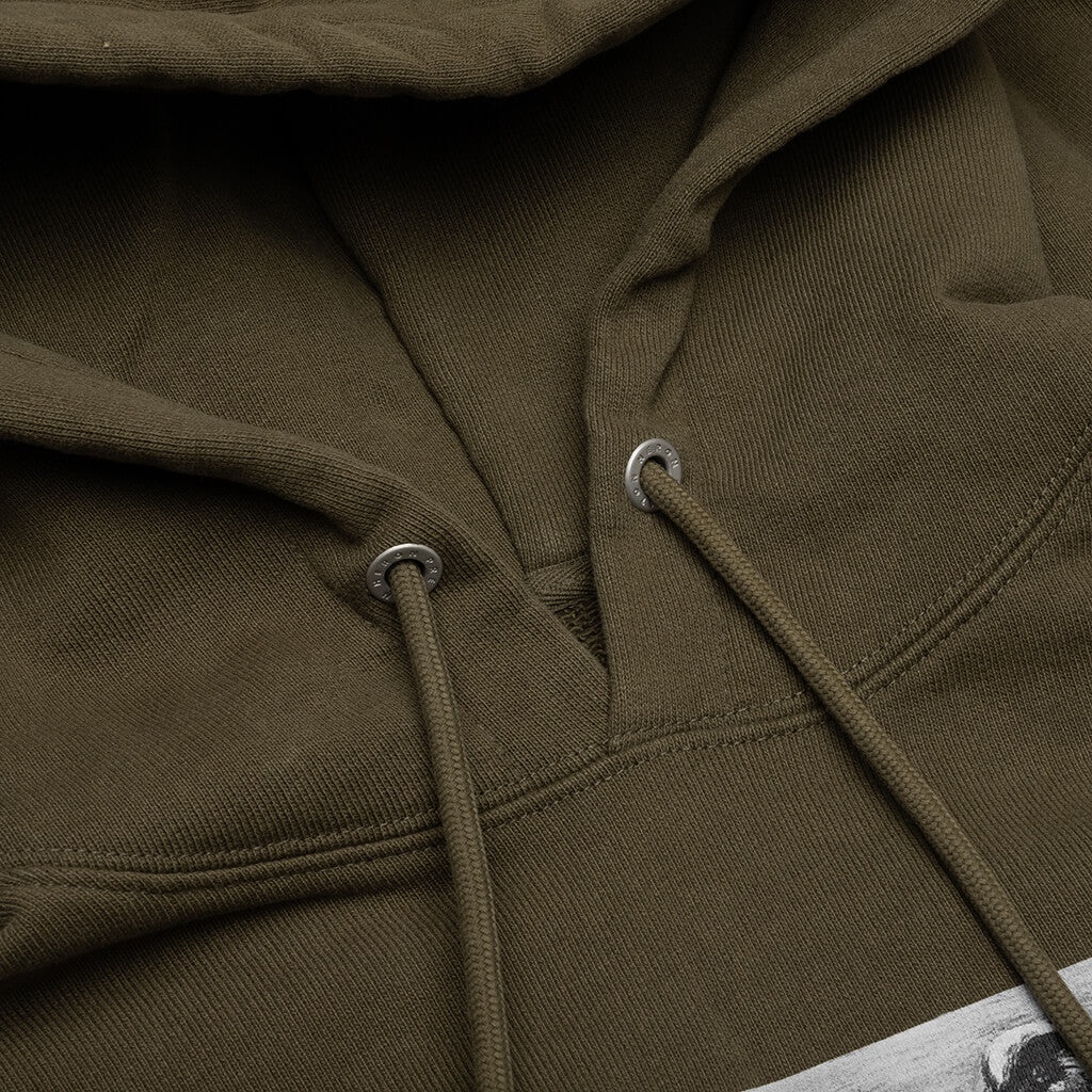 BW HOODIE - DARK OLIVE - 4