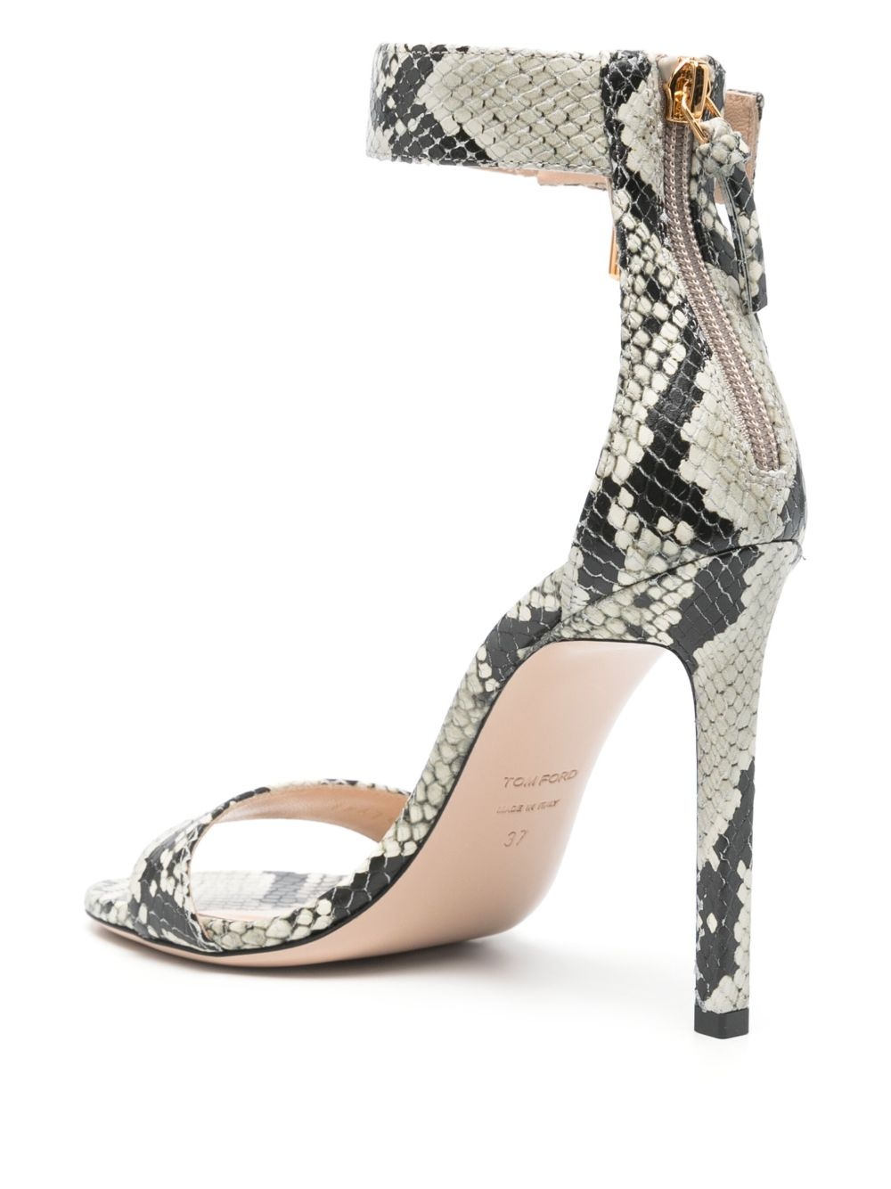 105mm leather padlock sandals - 3
