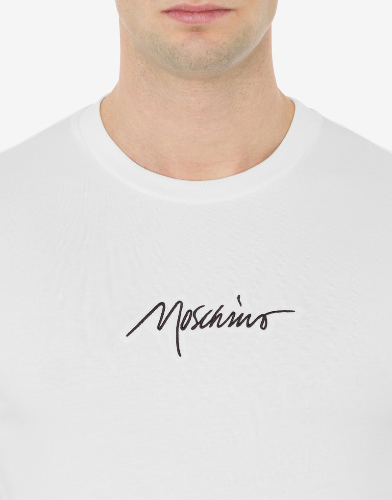MOSCHINO SIGNATURE STRETCH JERSEY T-SHIRT 8