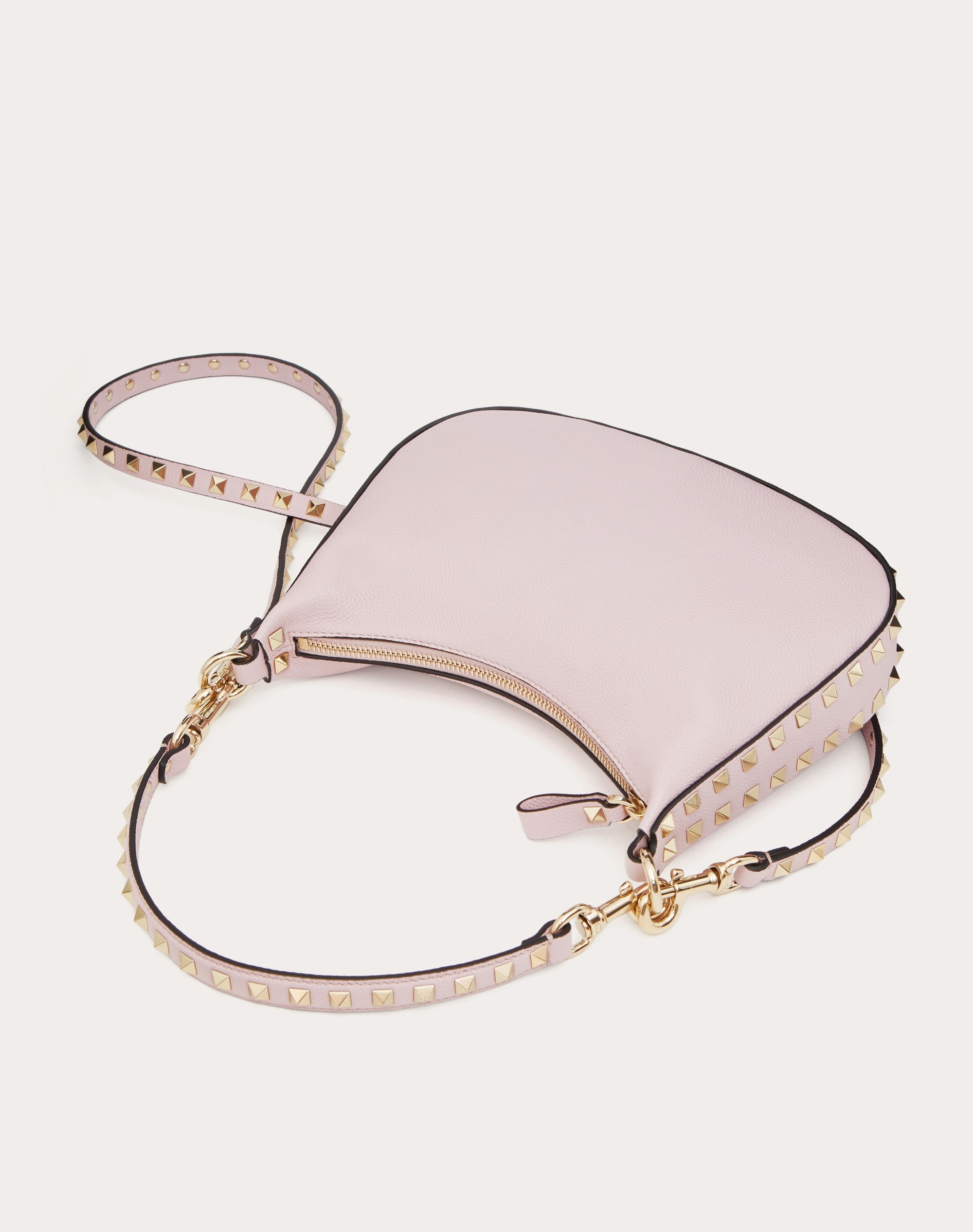 SMALL ROCKSTUD HOBO BAG IN GRAINY CALFSKIN - 6