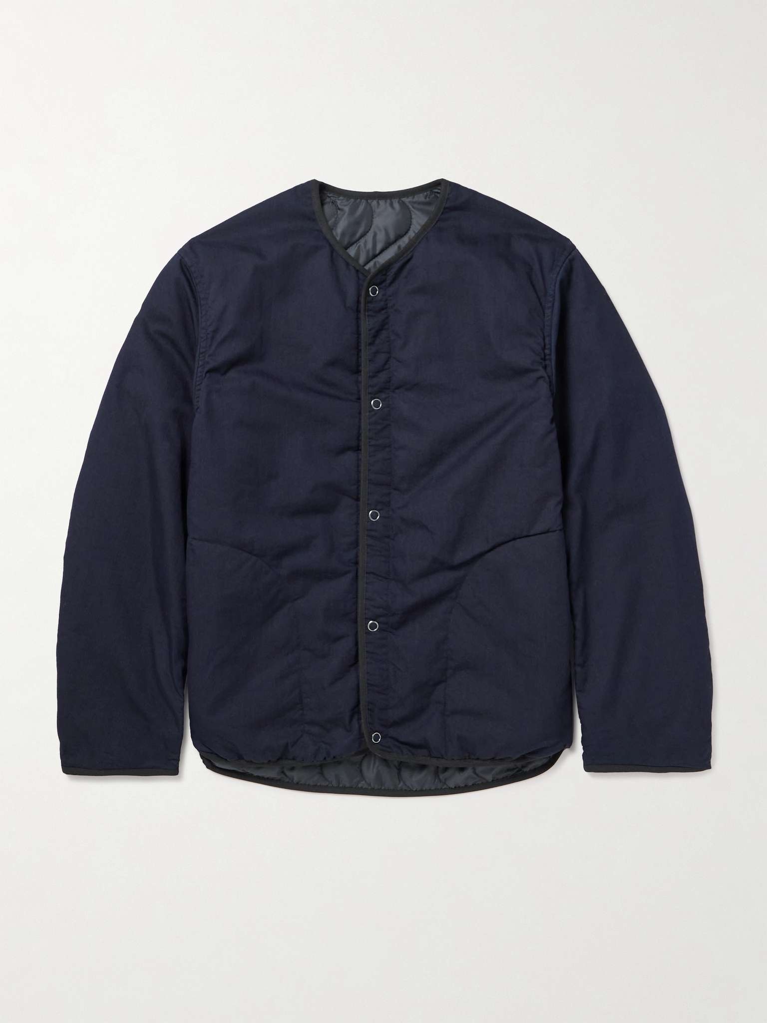 Padded Indigo-Dyed Cotton-Blend Shell Jacket - 1