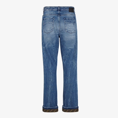 FENDI Dark blue denim jeans outlook