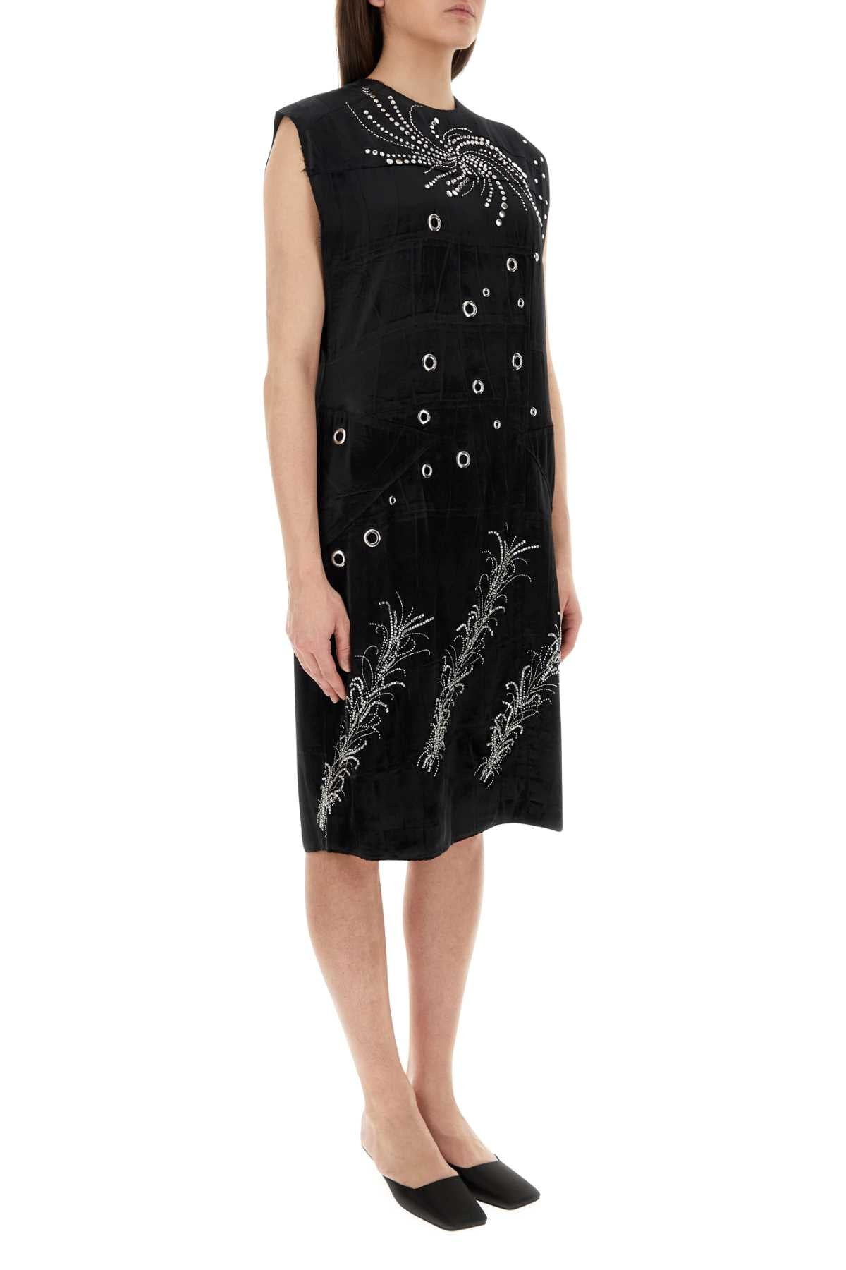 Prada Women Black Velvet Dress - 3