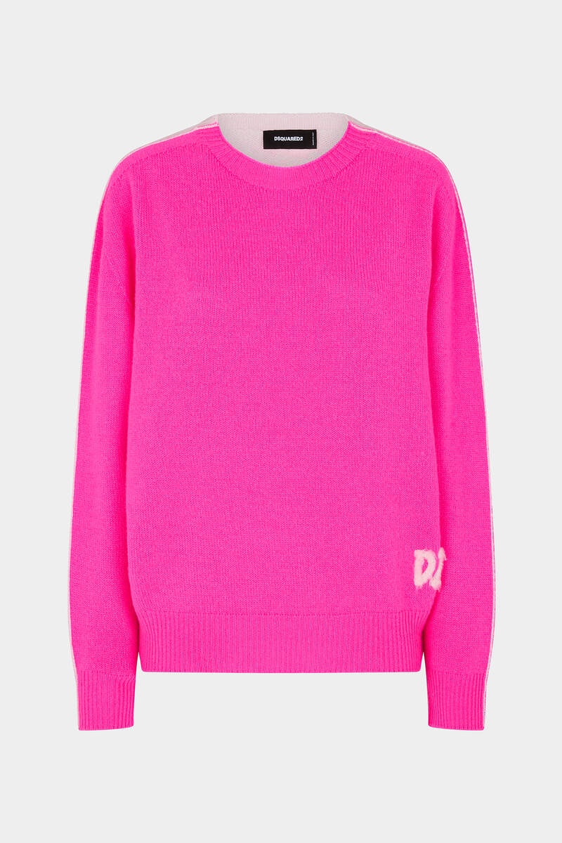 CONTRAST COLOR CREWNECK KNIT - 5