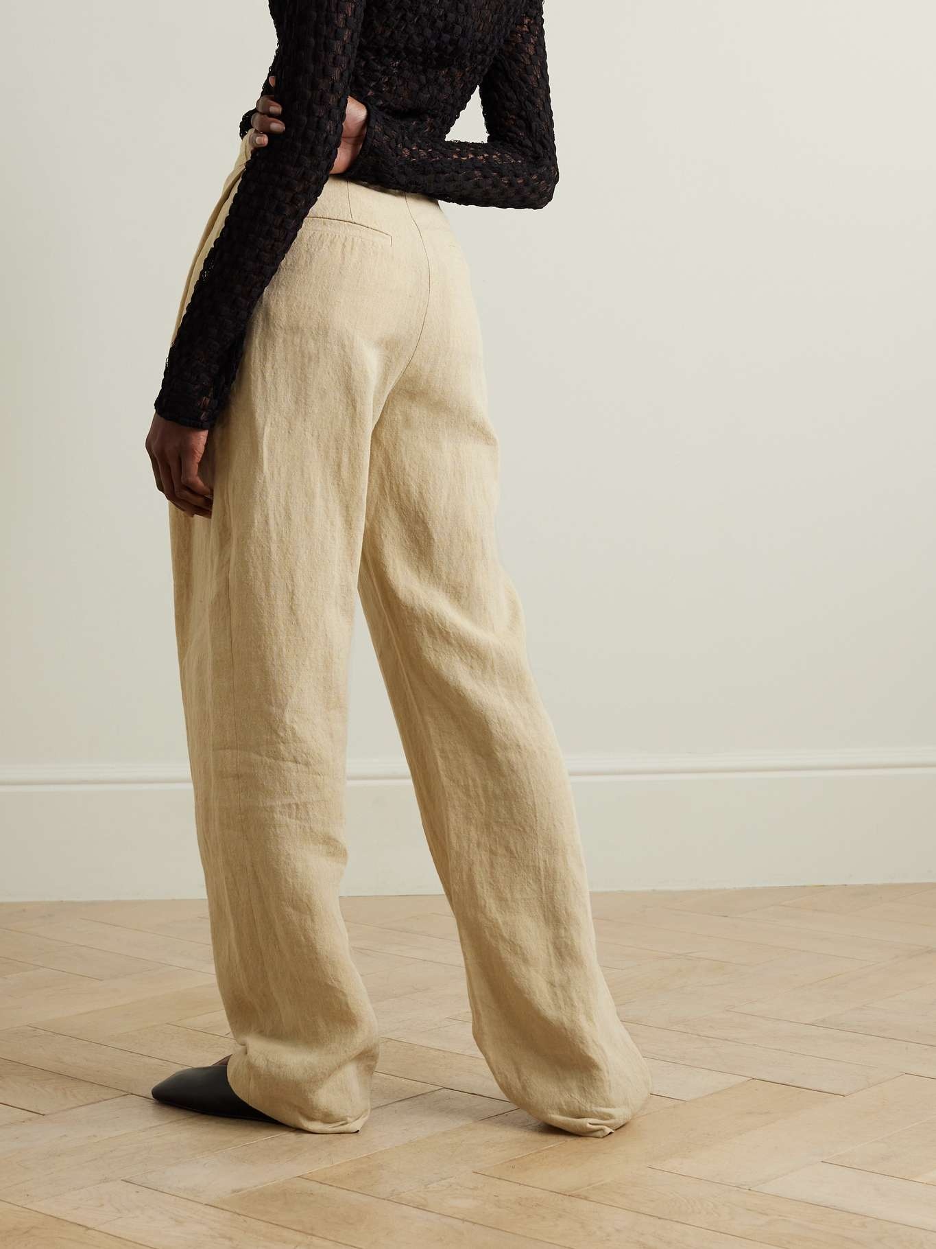 Gabrielle linen wide-leg pants - 3