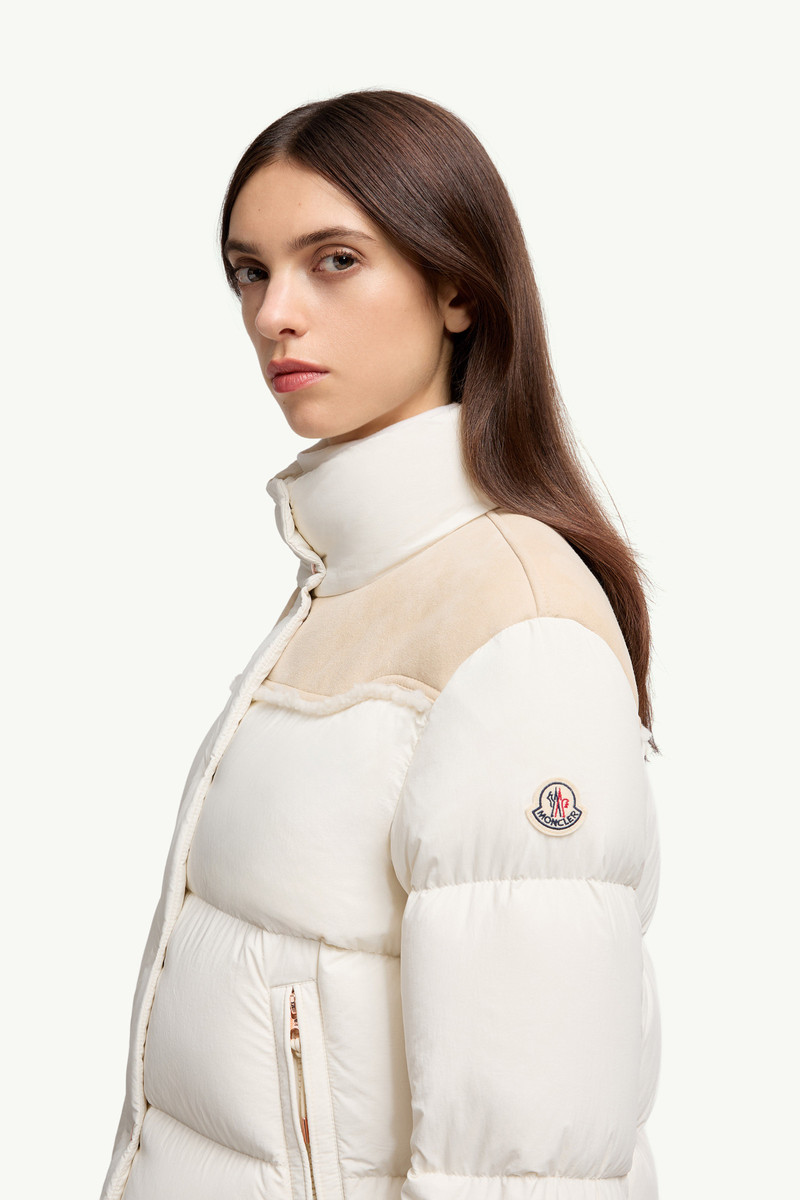 Angelys Suede-Trimmed Short Down Jacket 4