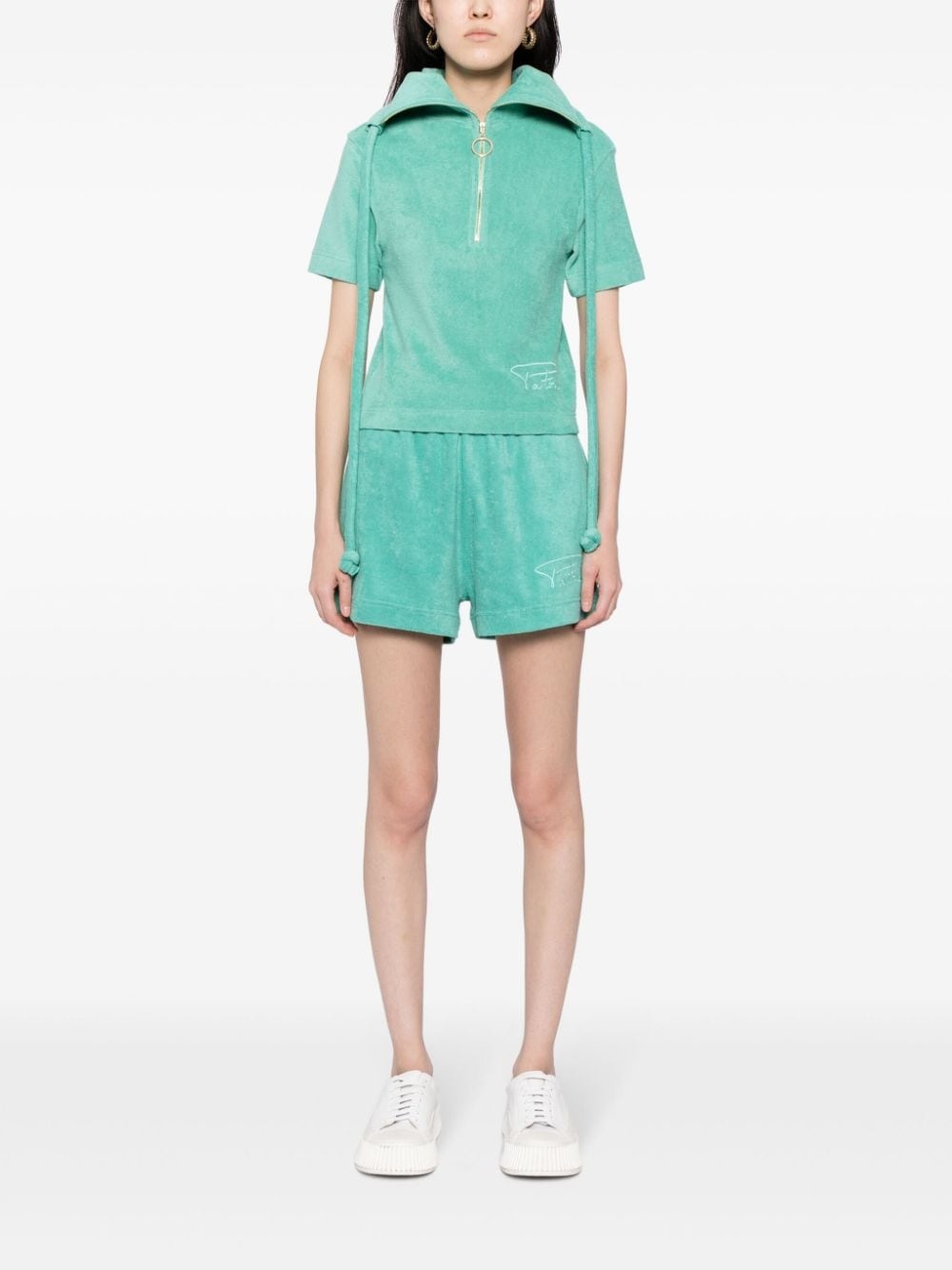 【送料&関税込】Patou Embroidered Cotton Shorts PATOU logo-embroidered cotton shorts | REVERSIBLE