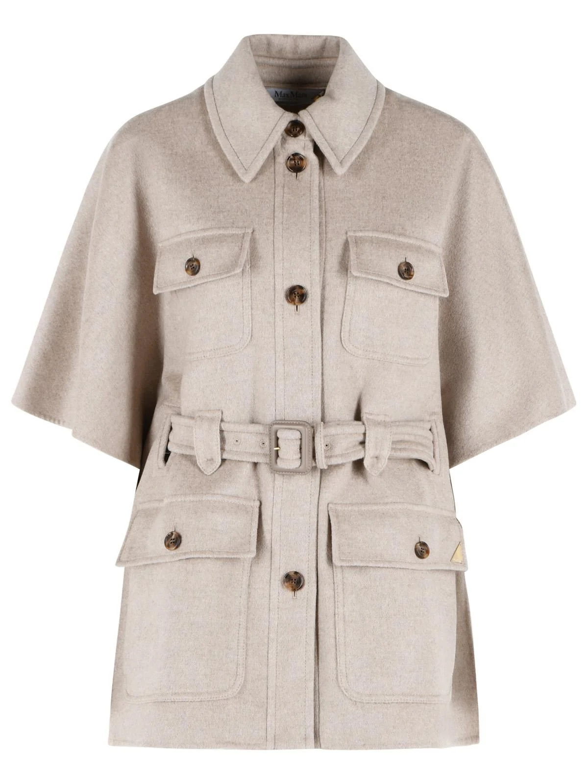 Max Mara NETTARE Beige Cashmere Cape - 1