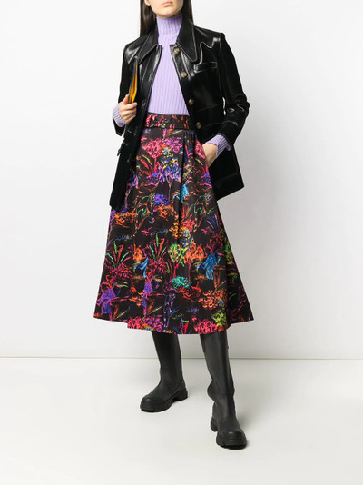 MSGM tree-print A-line skirt outlook