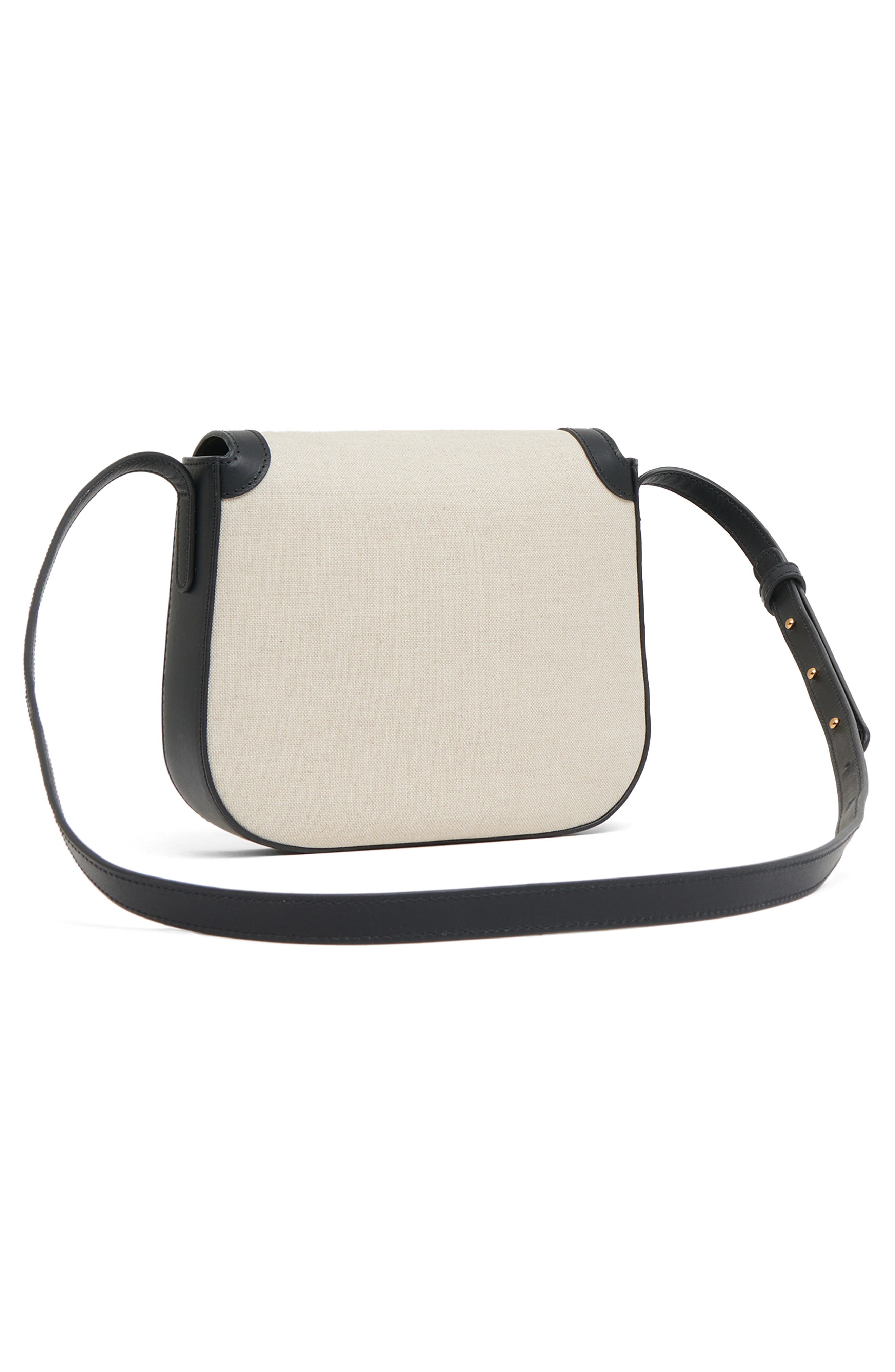 Mansur Gavriel Mini Classic Saddle Crossbody Bag in Natural /Black at Nordstrom - 2