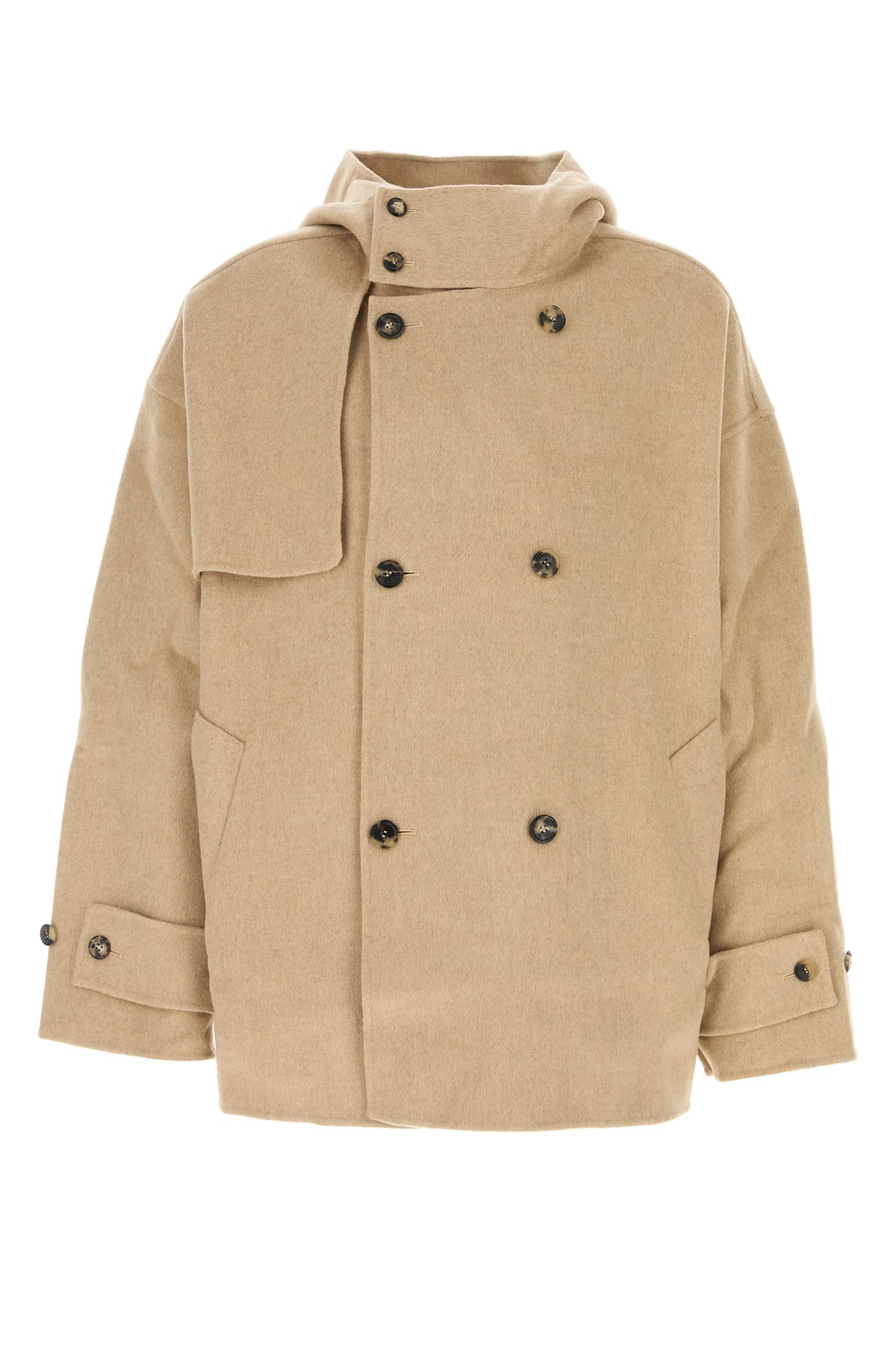 Beige wool oversize coat - 1