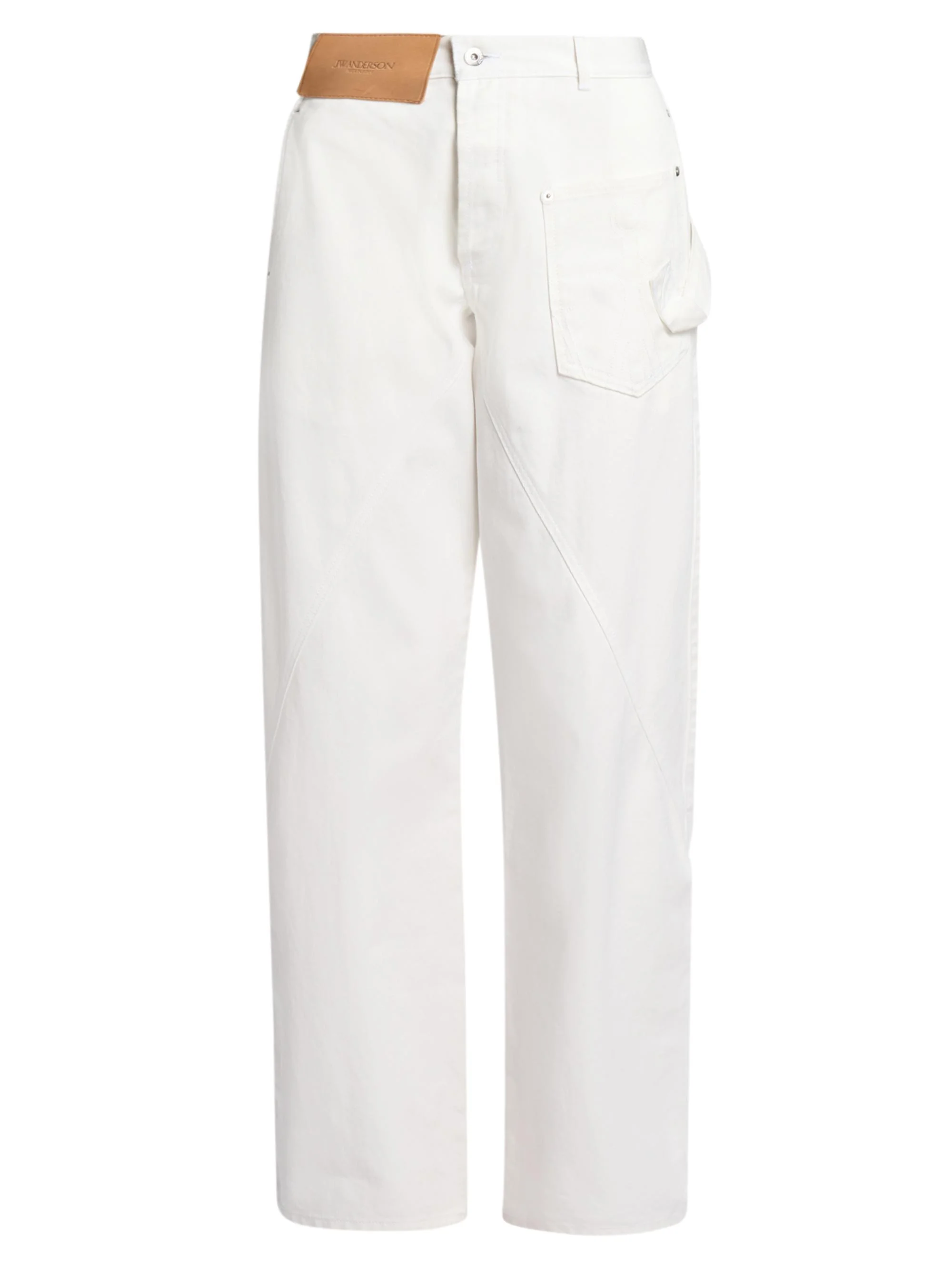 Women's Twisted Workwear Straight-Leg Jeans - Off White - 1