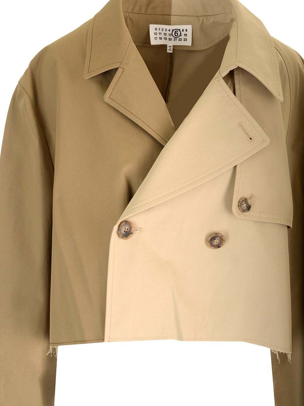 Cropped Trench Coat Jackets Beige - 3