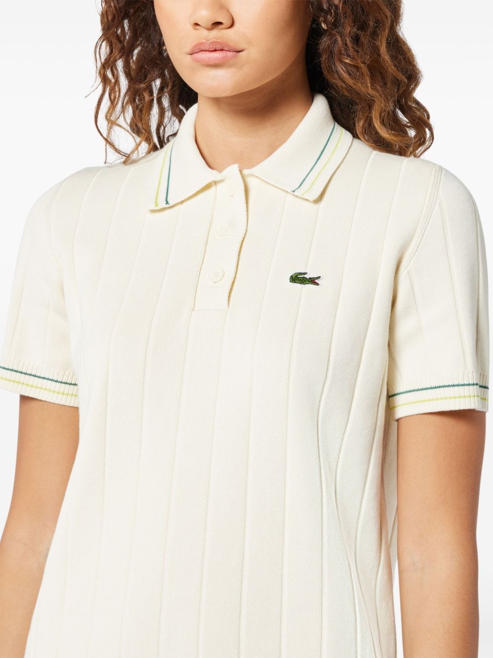short-sleeved polo minidress - 5