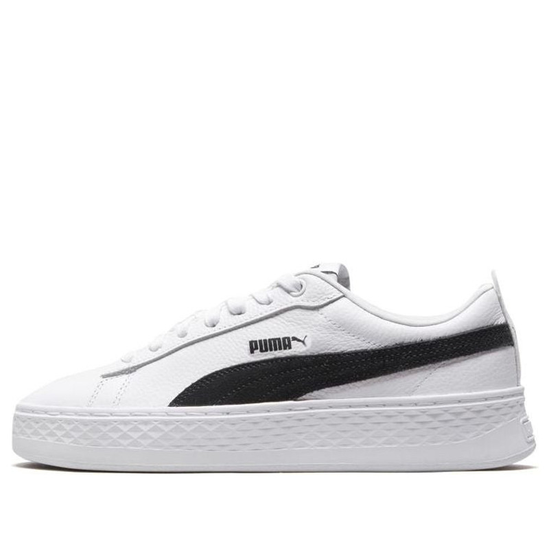 (WMNS) PUMA Smash Platform L 'White Black' 366487-12 - 1