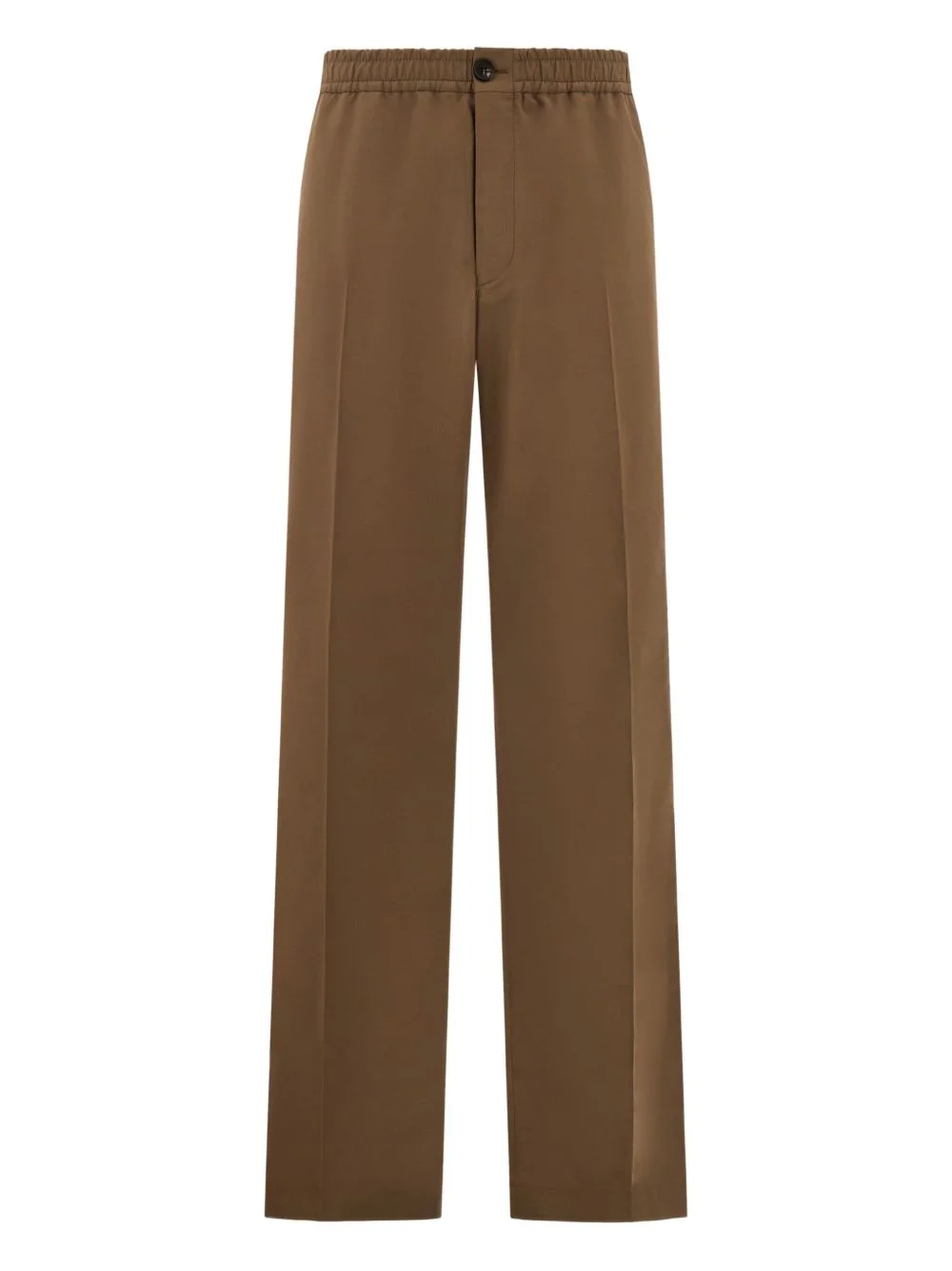 elasticated-waistband drawstring trousers - 1