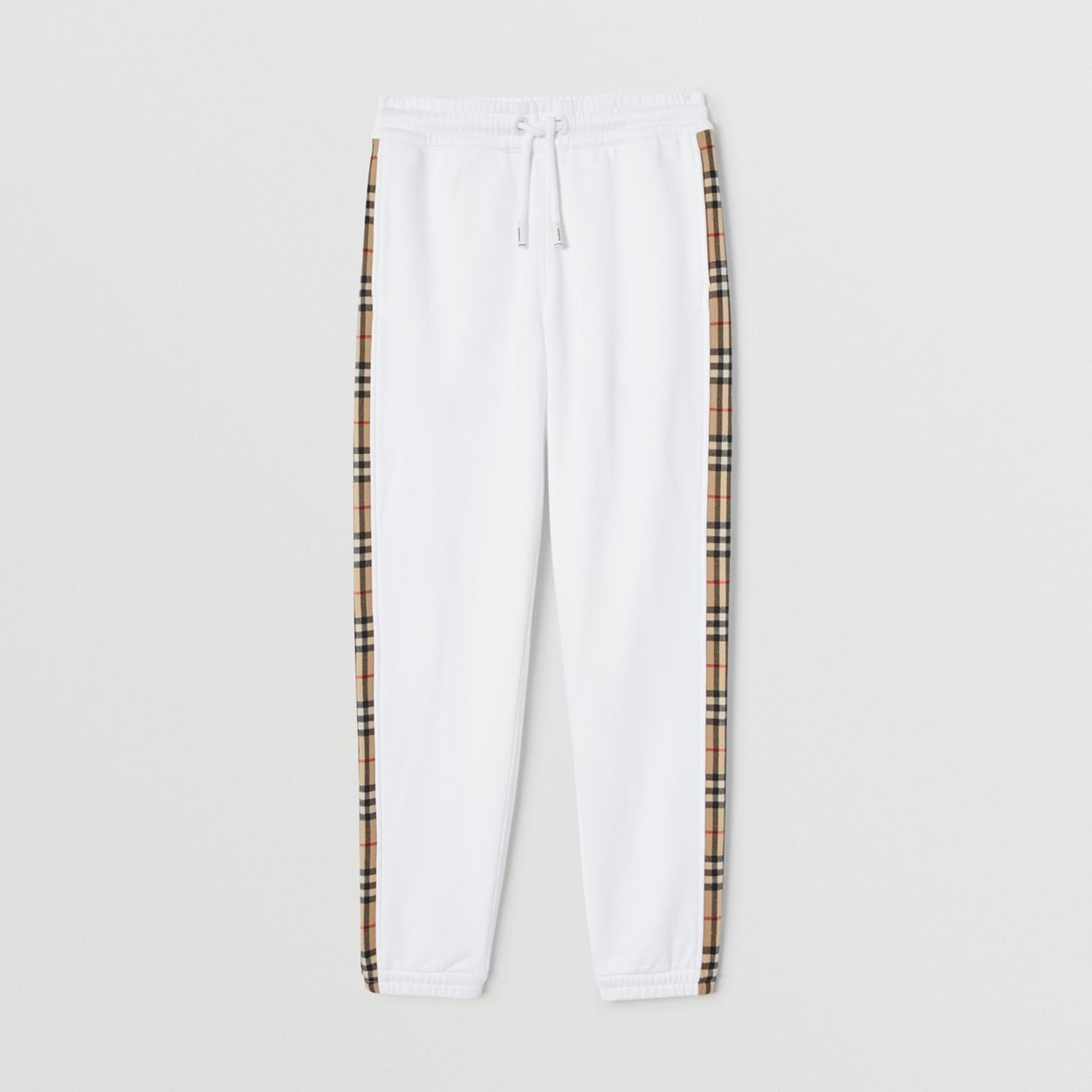 Vintage Check Detail Cotton Jogging Pants - 1