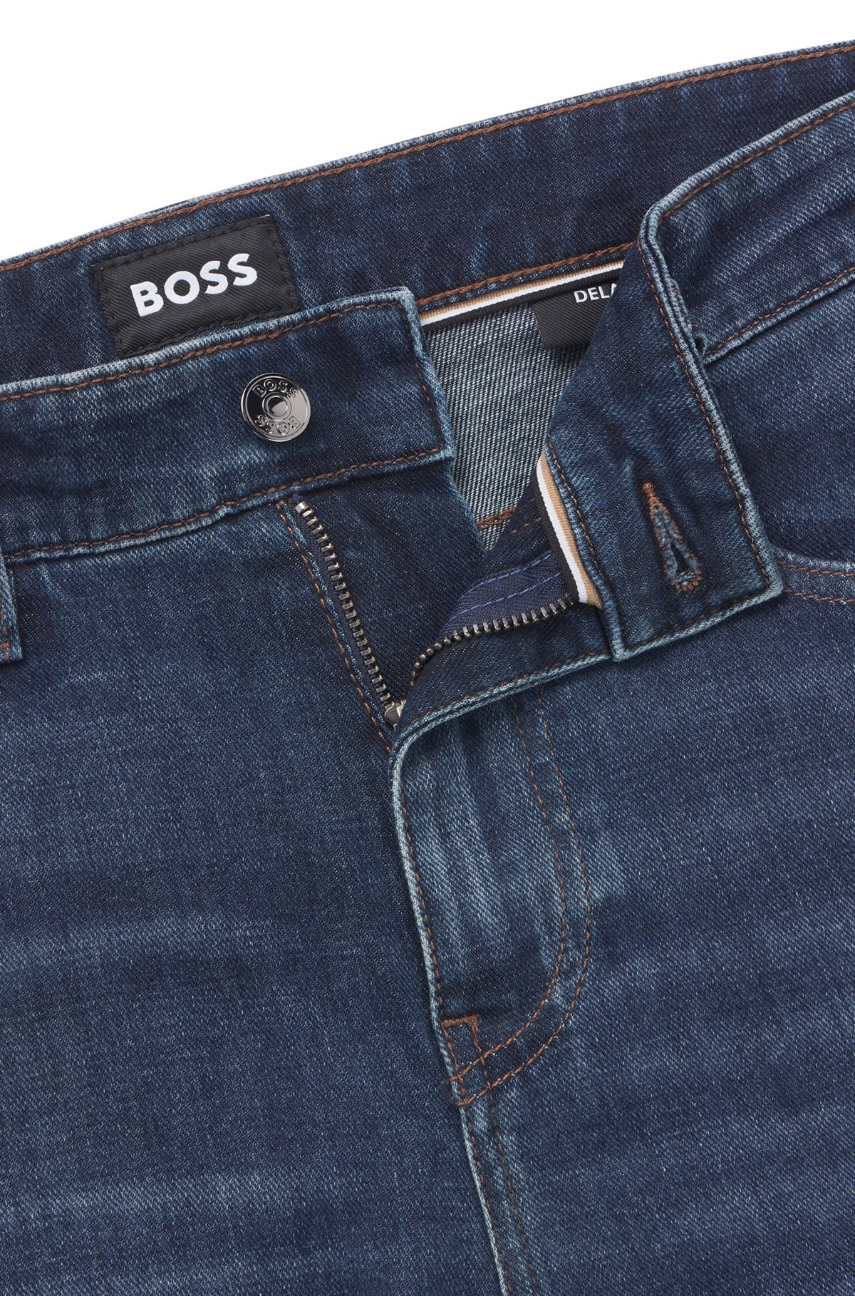 DELAWARE SLIM-FIT JEANS IN BLUE COMFORT-STRETCH DENIM - 6