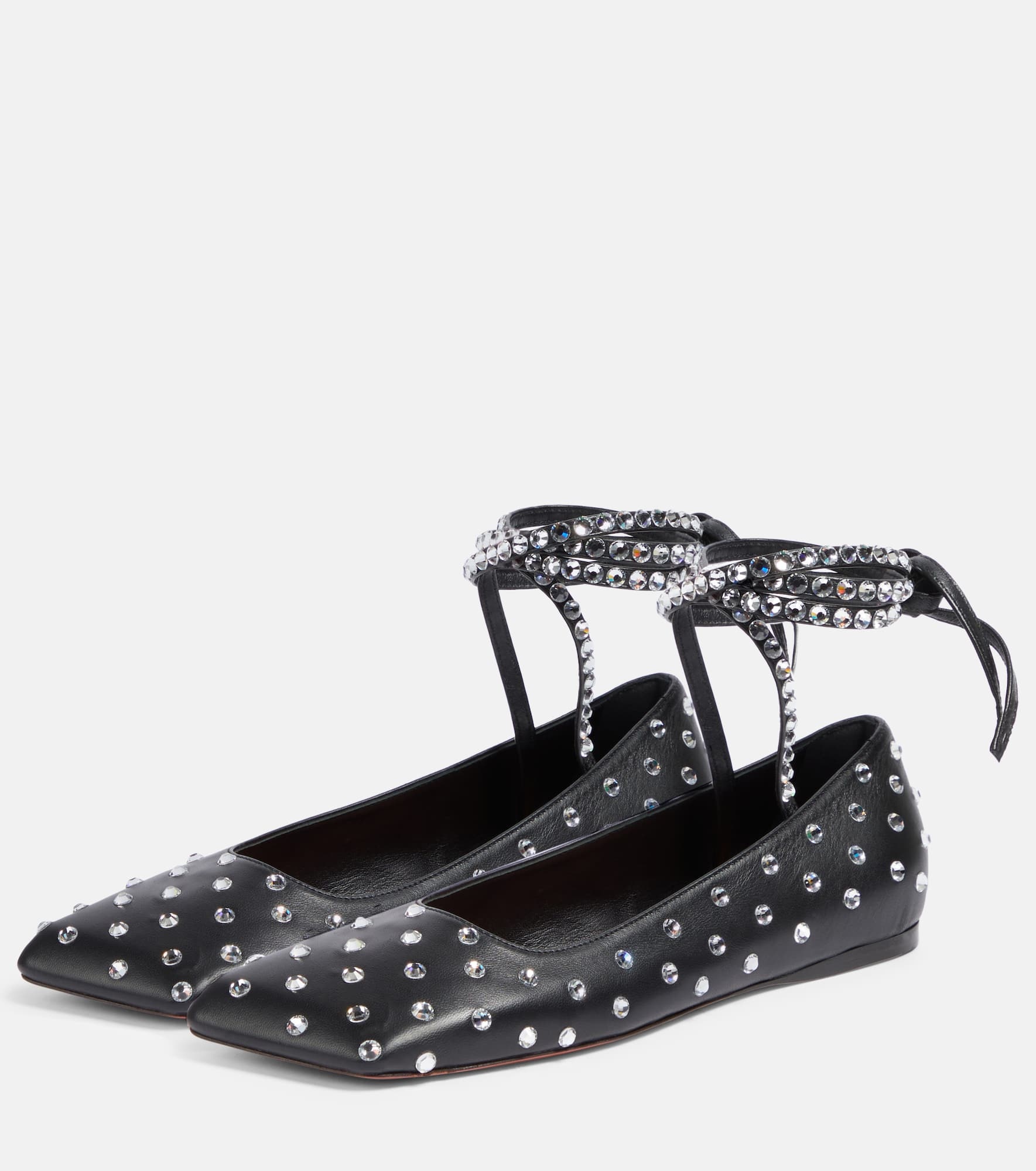 Ane embellished leather ballet flats - 5