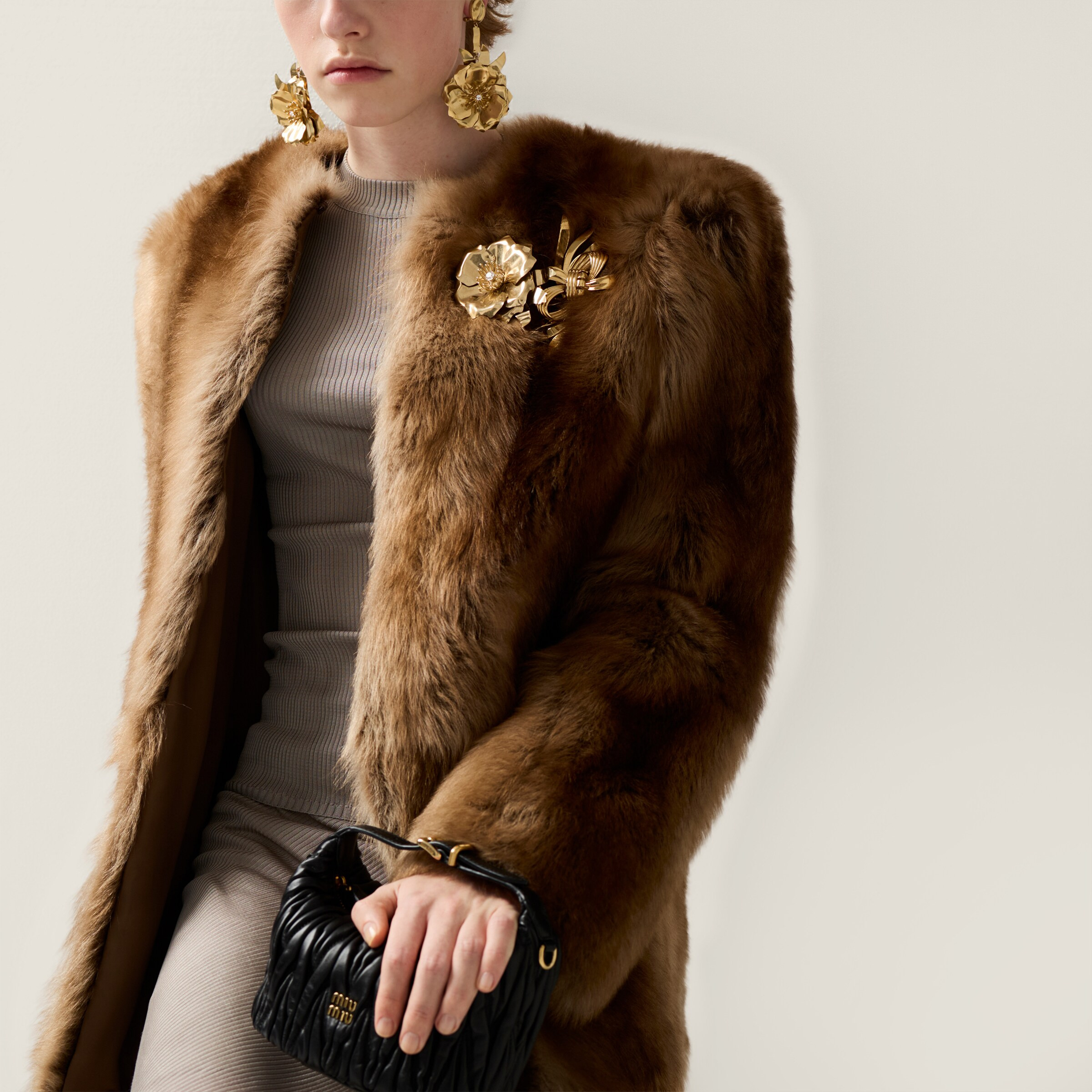 Shearling fur jacket - 4
