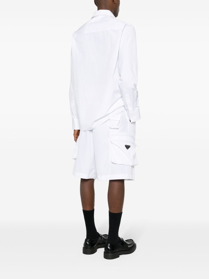 Prada enamel triangle-logo cargo shorts outlook