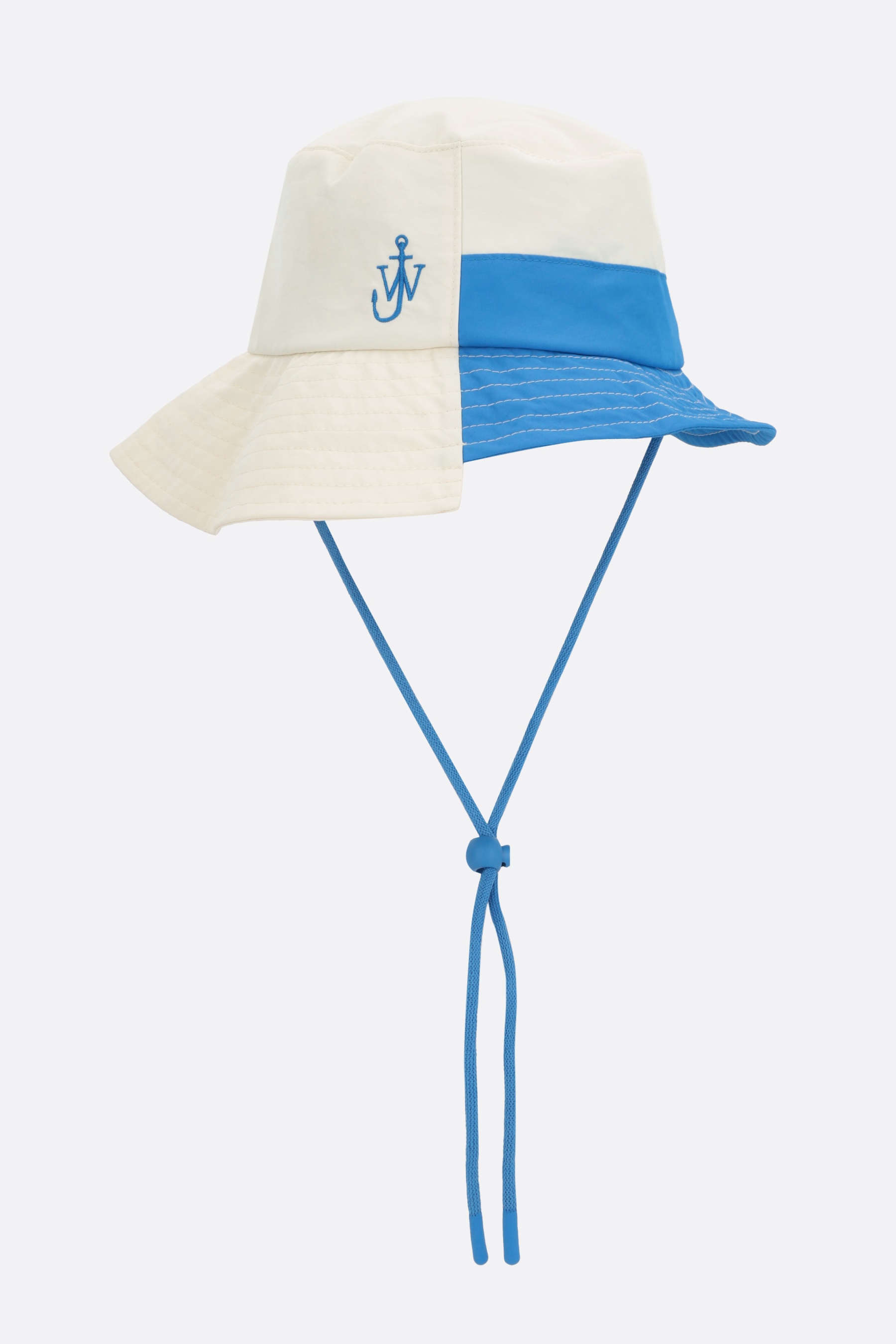 COLOR-BLOCK NYLON ASYMMETRIC BUCKET HAT - 1