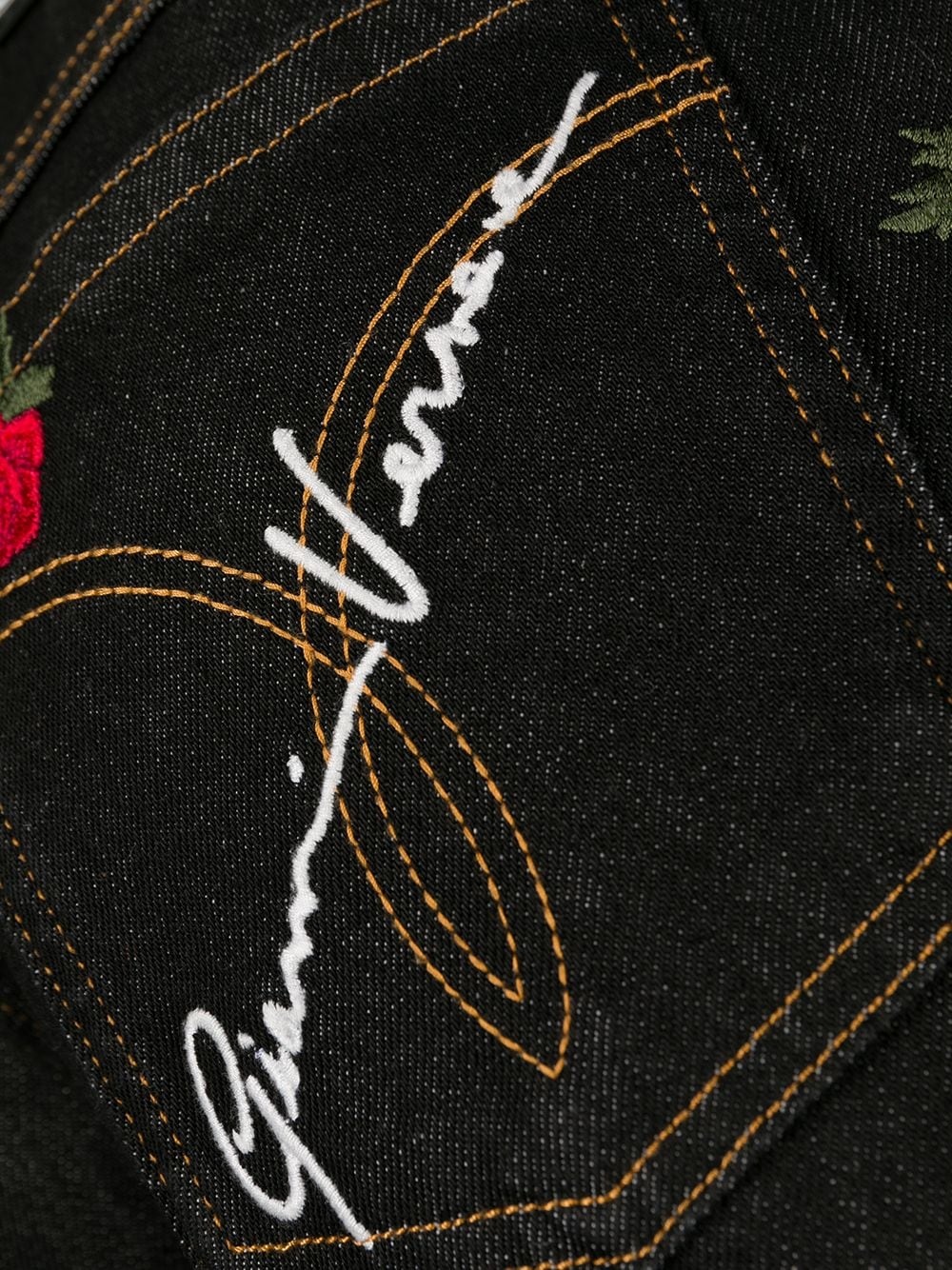 rose-embroidered shorts - 7