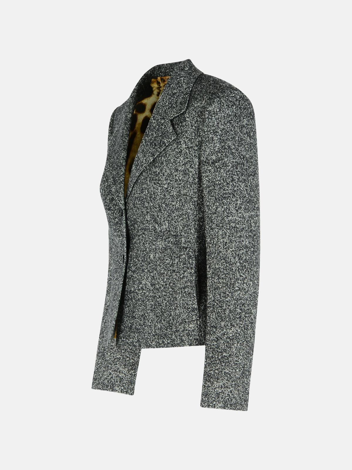 TWO-TONE VIRGIN WOOL BLEND JACKET - 2