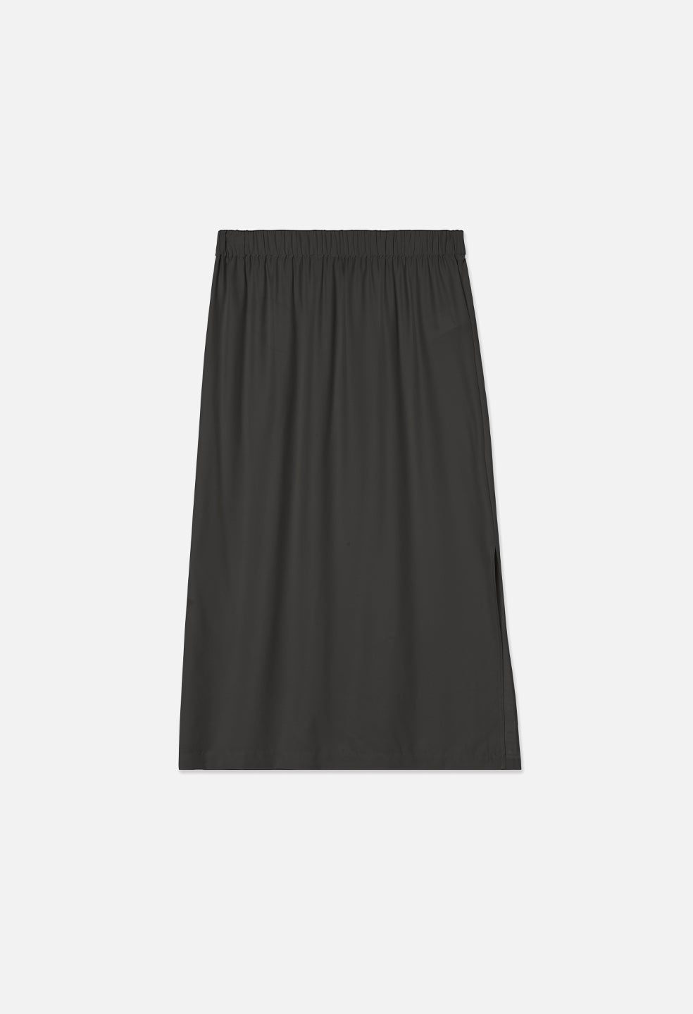 SILK MIDI SLIP SKIRT - 1