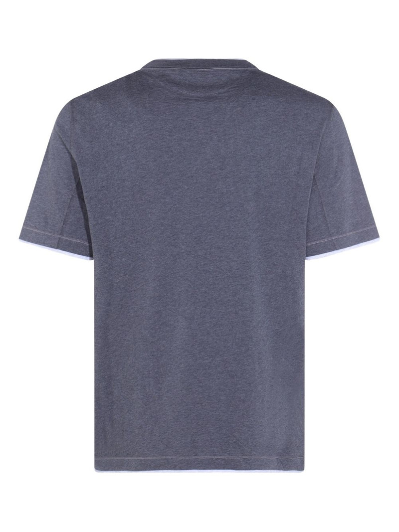 Brunello Cucinelli embroidered-detail cotton T-shirt outlook