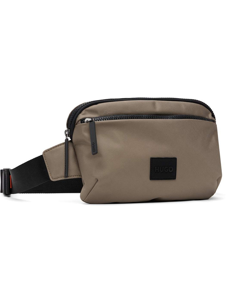 HUGO Beige Canvas Belt Bag outlook