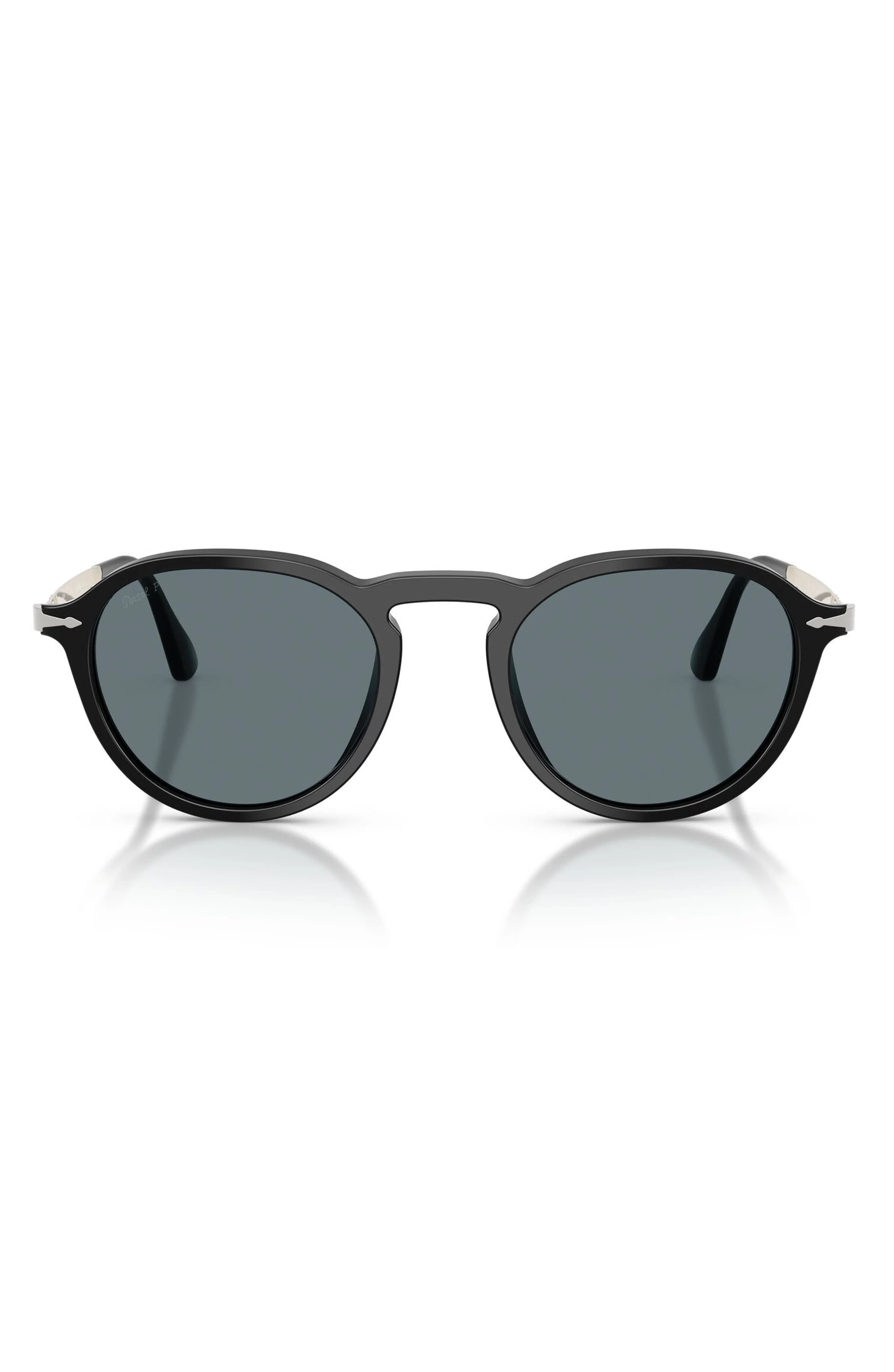 Persol 51mm Polarized Phantos Sunglasses in Black /Polar Dark Grey at Nordstrom - 1