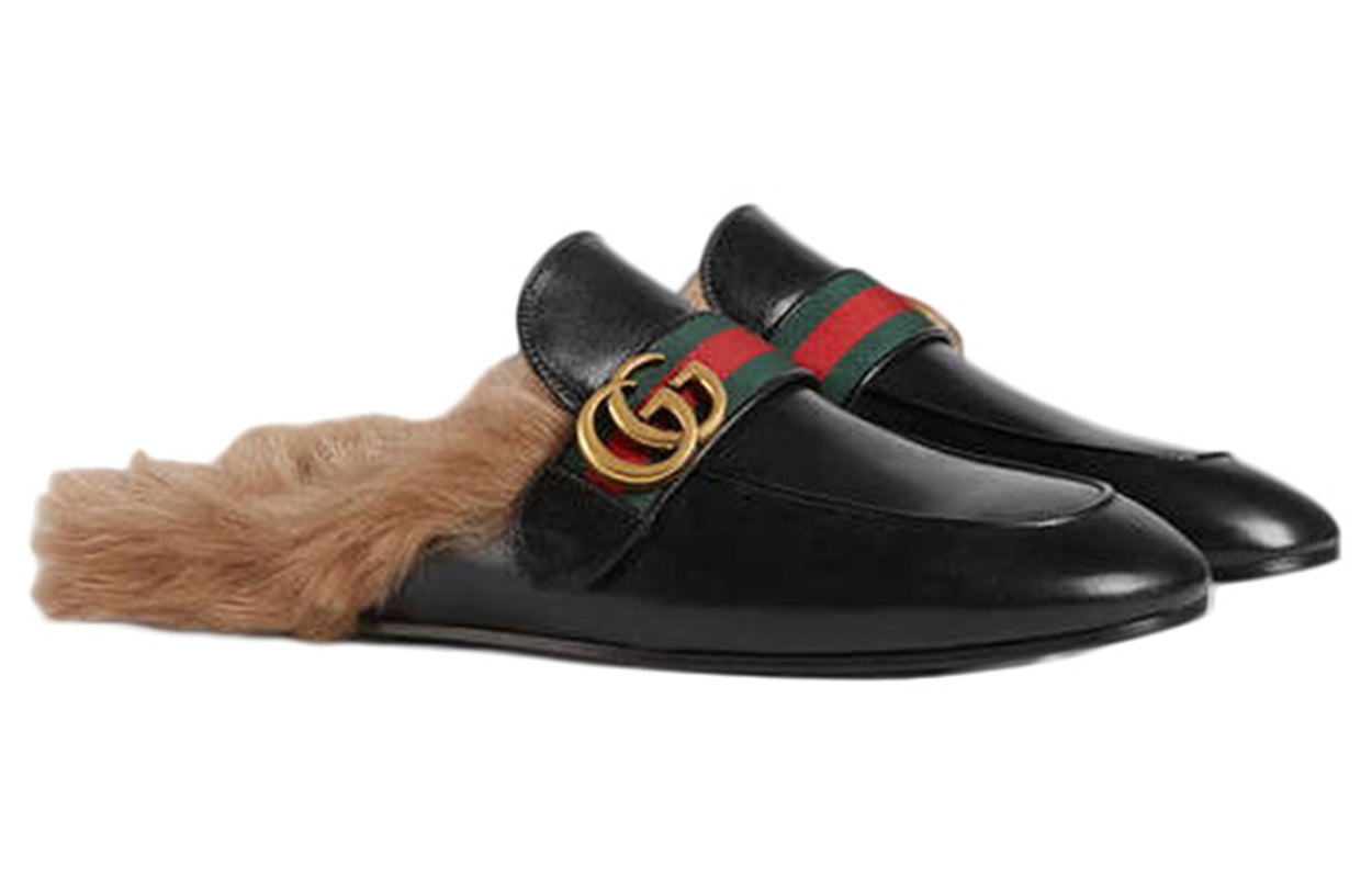 Gucci Double G Plush Slipper Black 469950-D3VU0-1065 - 3