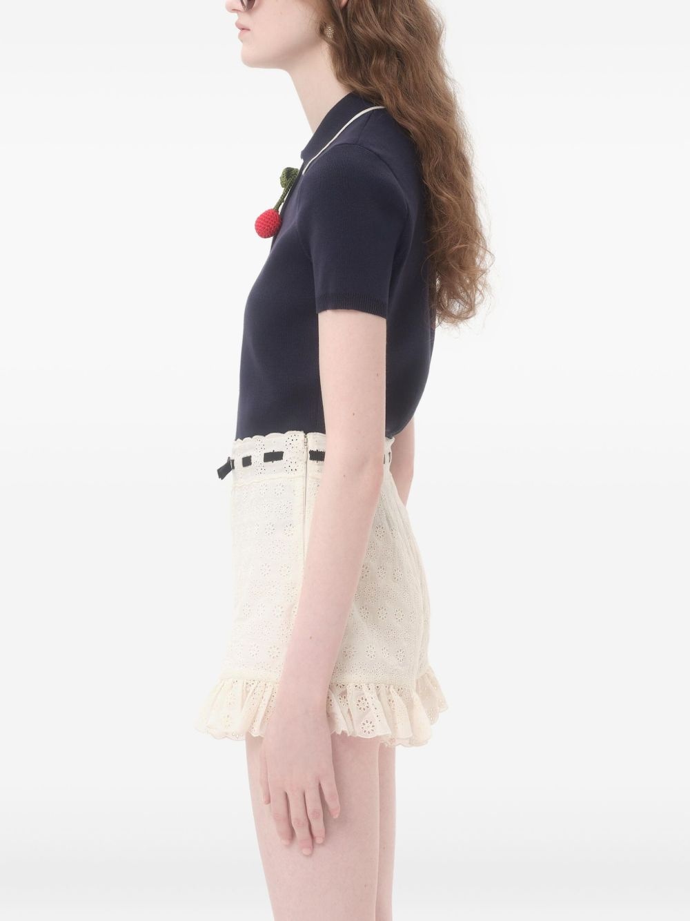 Cherry-charm polo top - 3