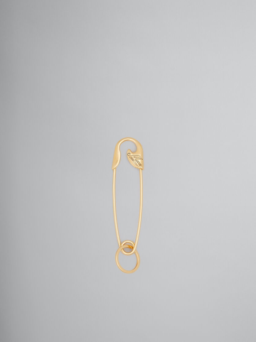 GOLD BROOCH KEYRING PENDANT - 1
