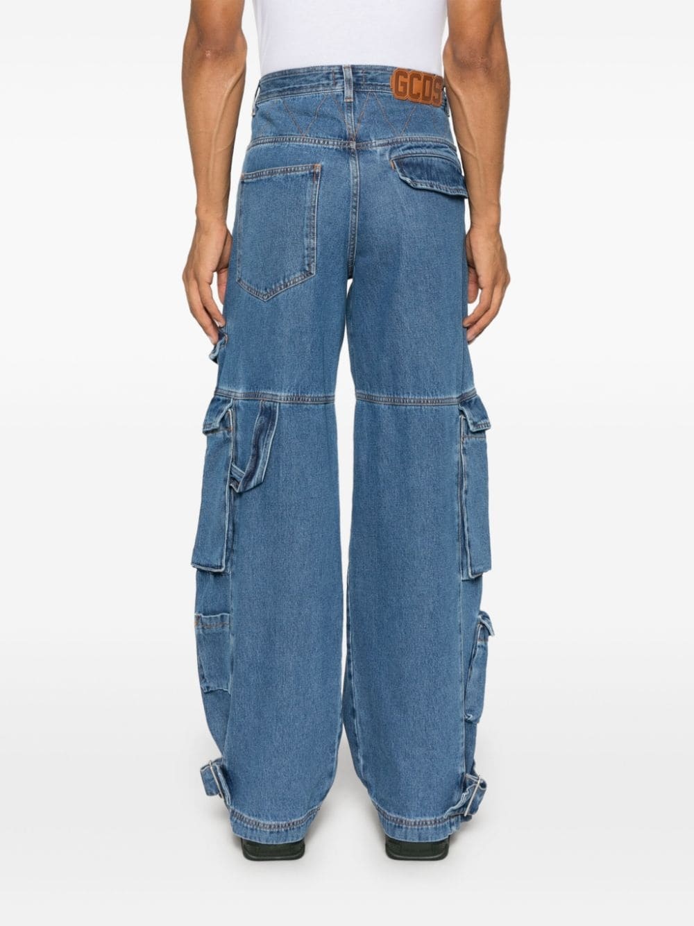 logo-plaque cargo jeans - 4