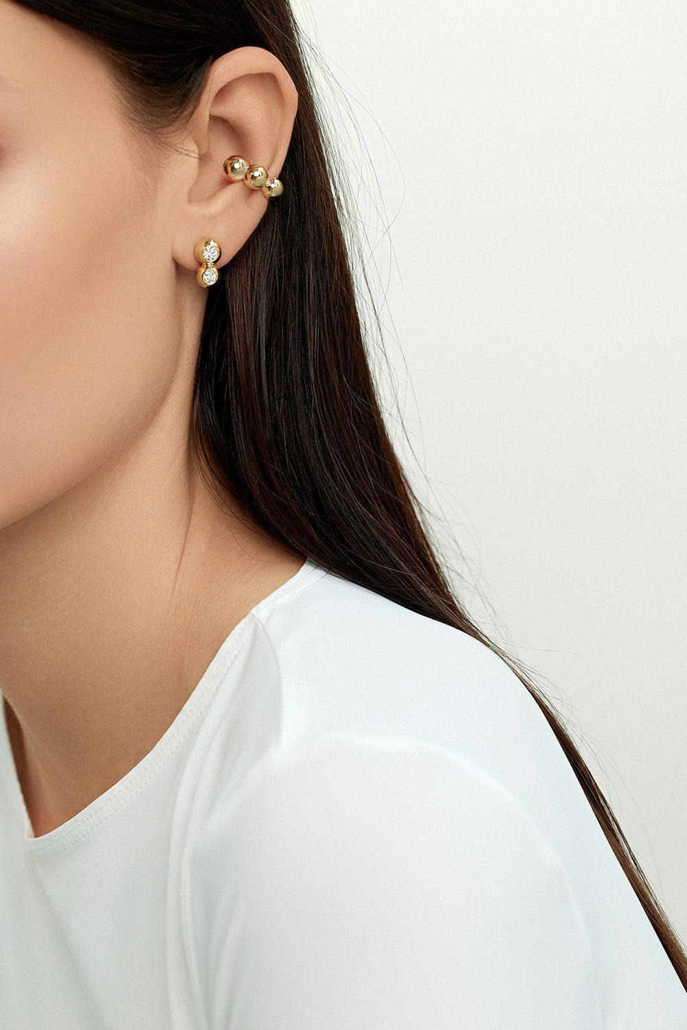 Large Audrey Double Stud Earrings - 2