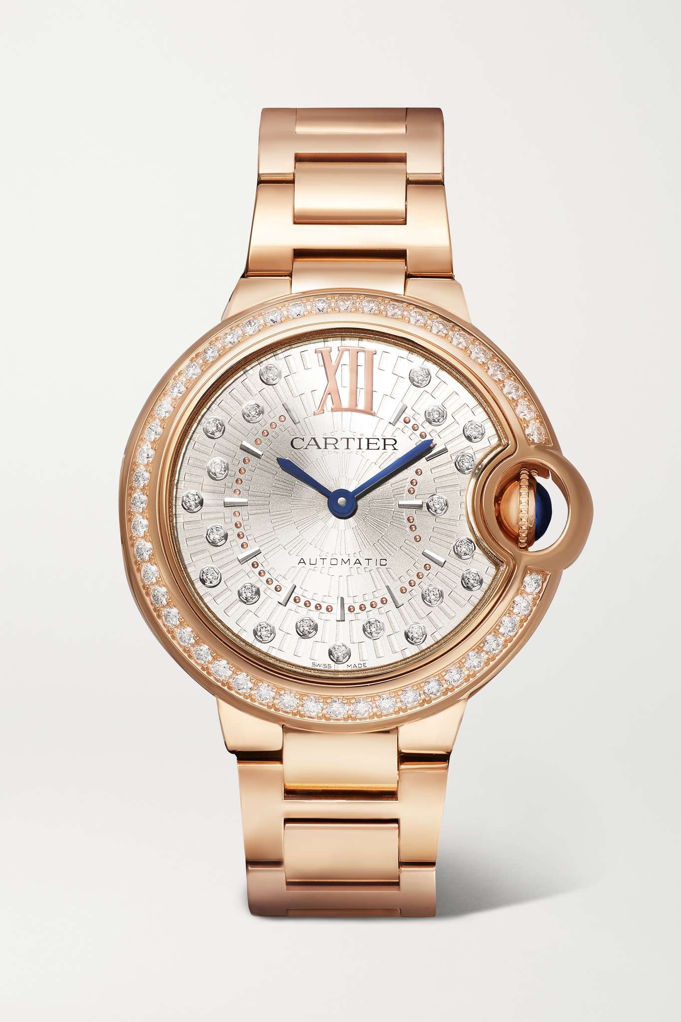 Ballon Bleu de Cartier Automatic 33mm 18-karat rose gold and diamond watch - 1