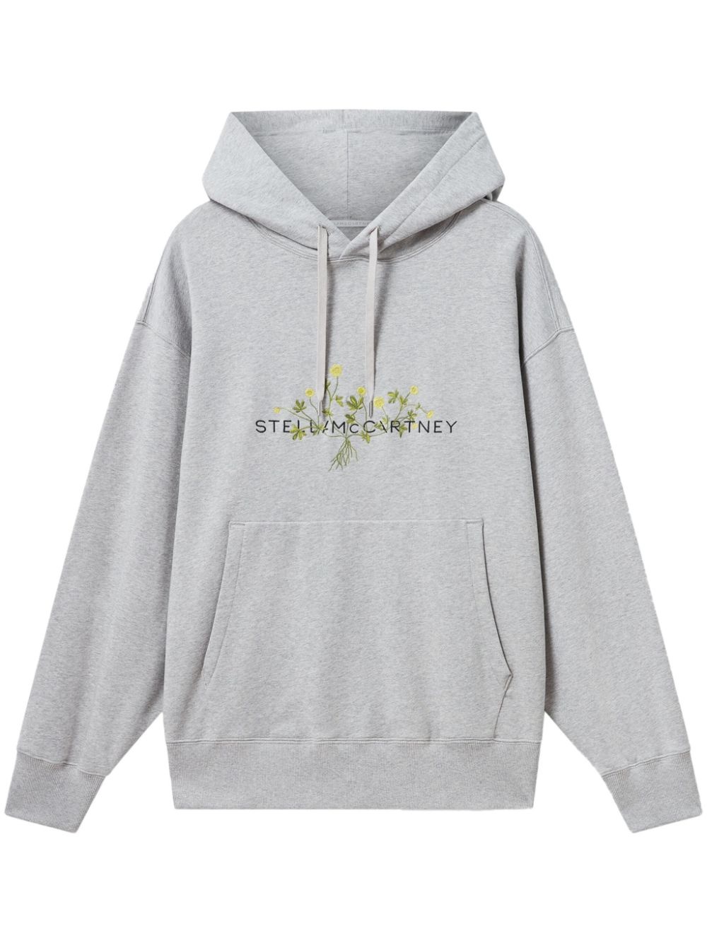 floral-embroidery hoodie - 1