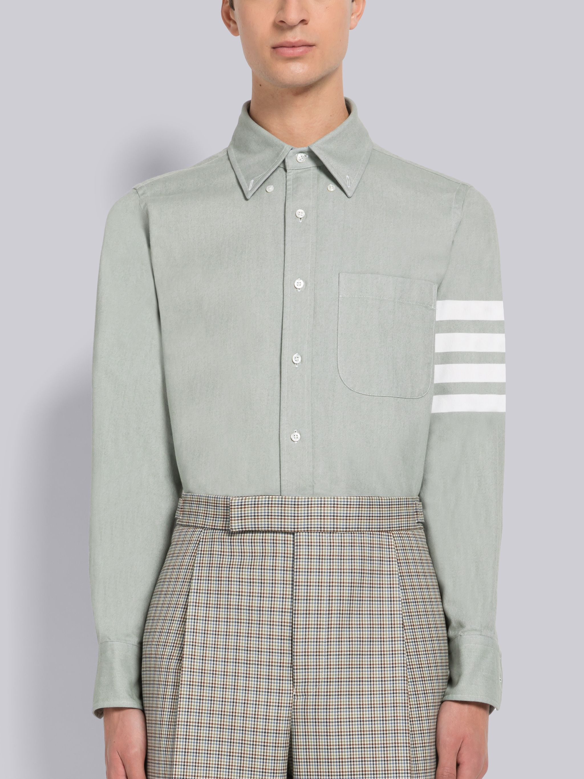 Flannel 4-Bar Straight Fit Shirt - 1