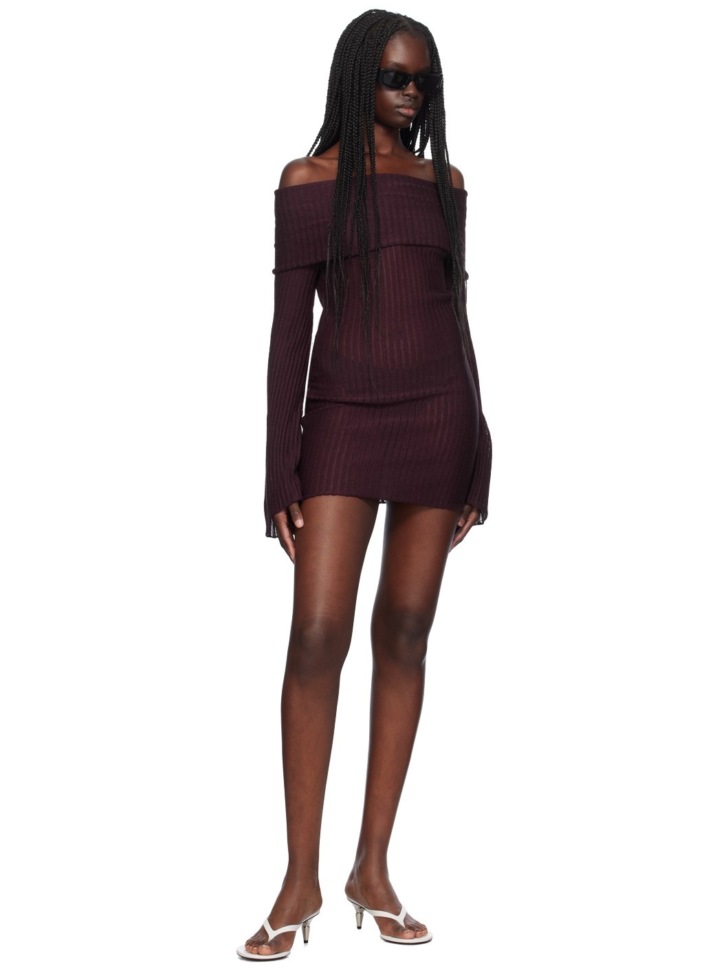 Burgundy Sava Minidress - 4