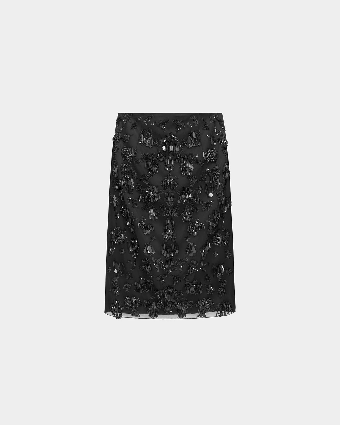 FORTUNA MIDI SKIRT IN SILK & EMBROIDERY - 1