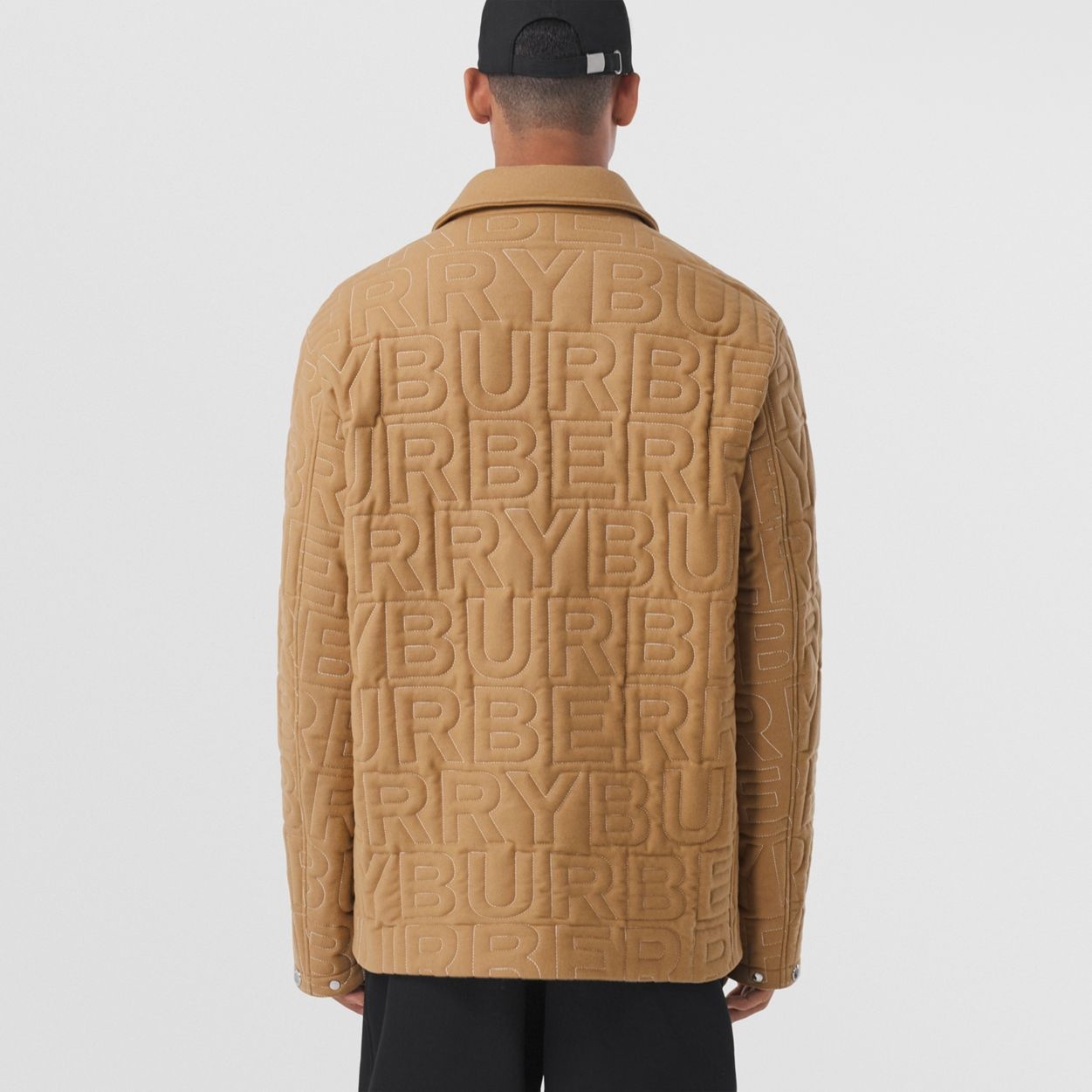 Logo Quilted Wool Cashmere Jacket - 4