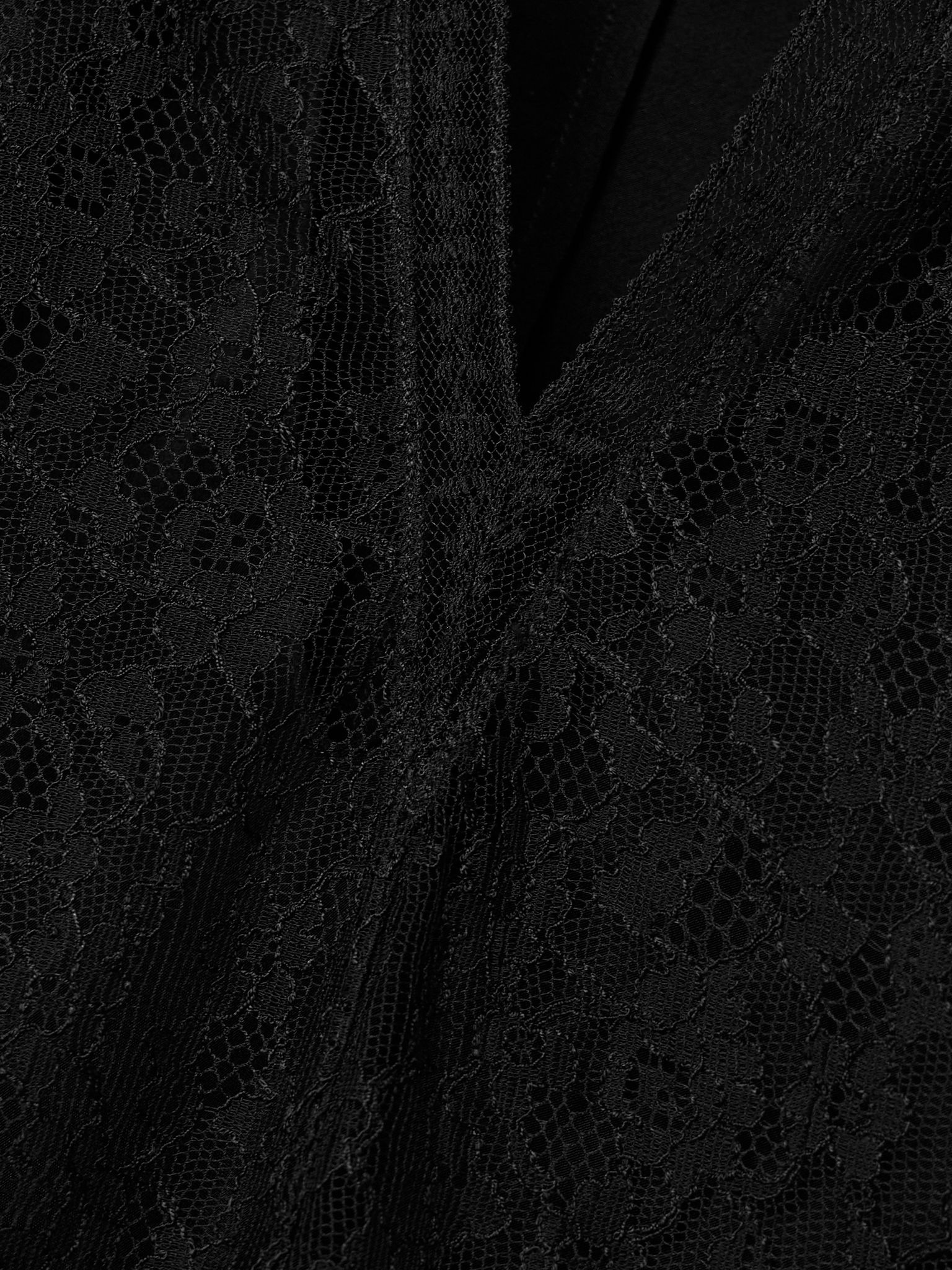 The Eloise Chantilly lace and crepe top Black - 4