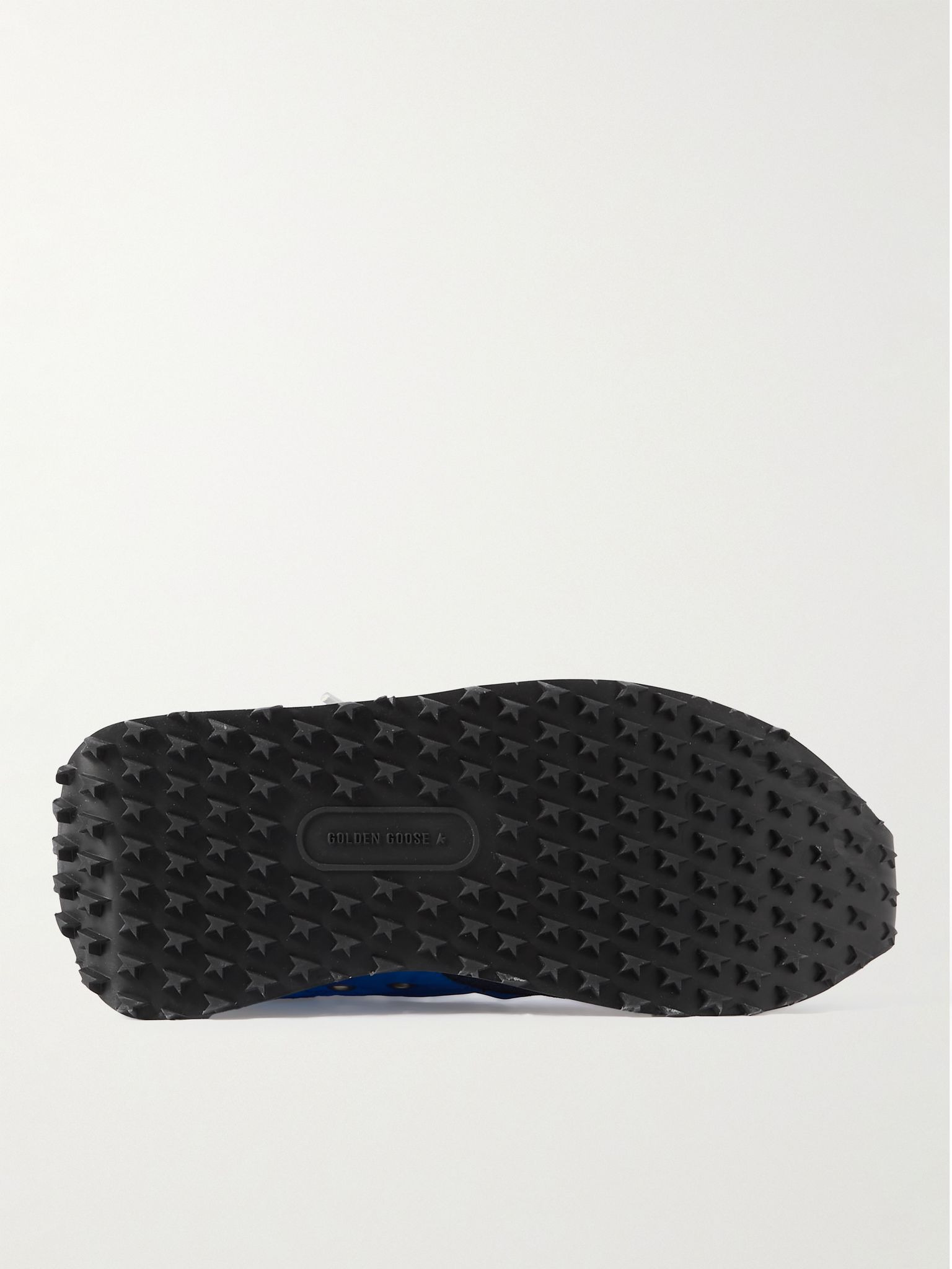 Marathon Leather and Suede-Trimmed Nylon Sneakers Blue - 3
