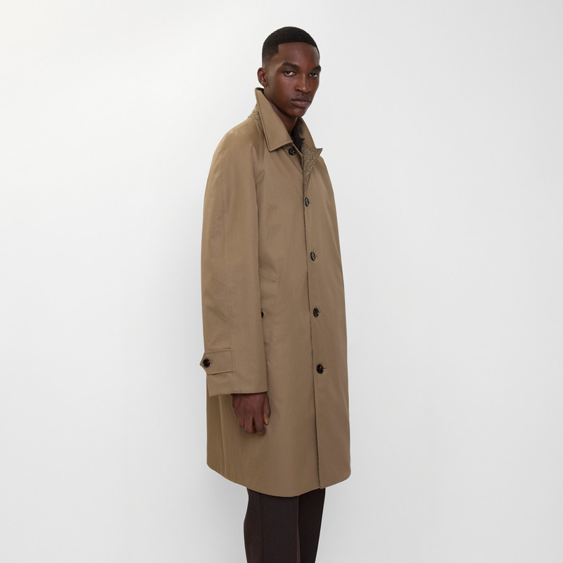 Burberry Long Herringbone Wool Dual Burberry Car Coat outlook