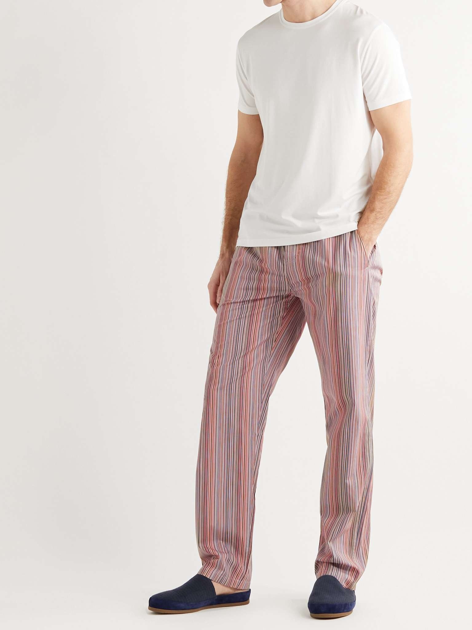 Striped Cotton Drawstring Pyjama Trousers - 2