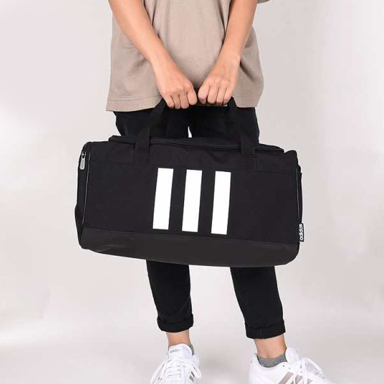 adidas 3-Stripes Duffel Bag Small 'Black White' GE1237 - 4