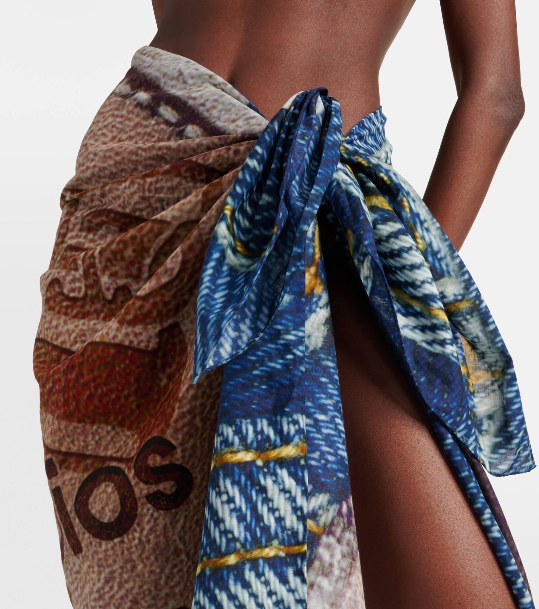Printed cotton beach cover-up - 4