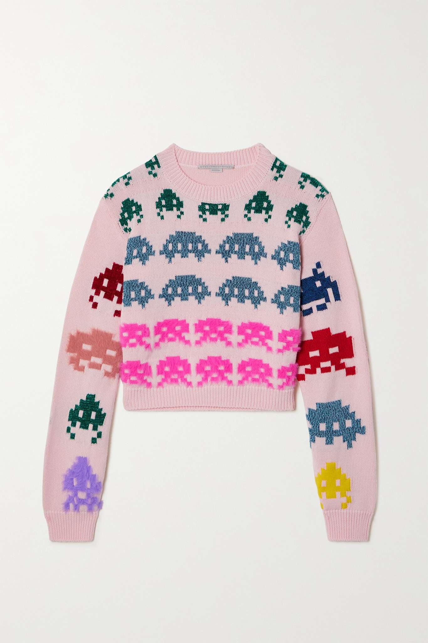 Game On metallic intarsia-knit sweater - 1